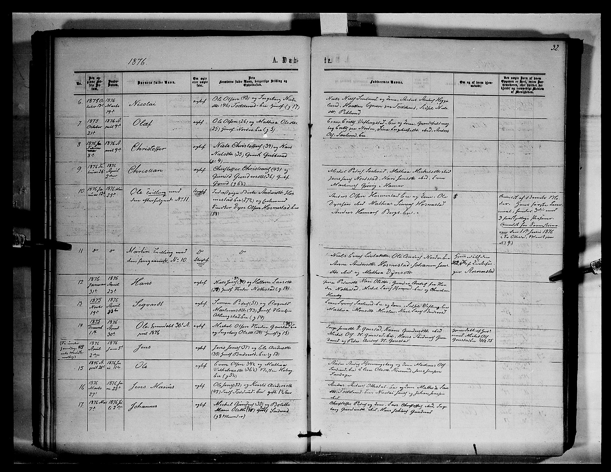 Stange prestekontor, AV/SAH-PREST-002/K/L0015: Parish register (official) no. 15, 1862-1879, p. 32