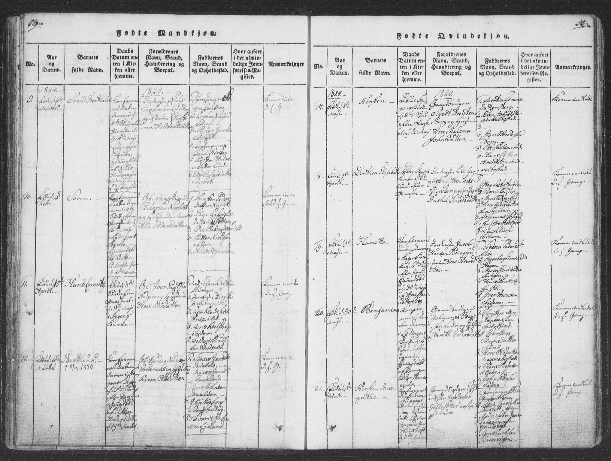 Ministerialprotokoller, klokkerbøker og fødselsregistre - Nordland, AV/SAT-A-1459/855/L0798: Parish register (official) no. 855A06, 1821-1835, p. 52-53