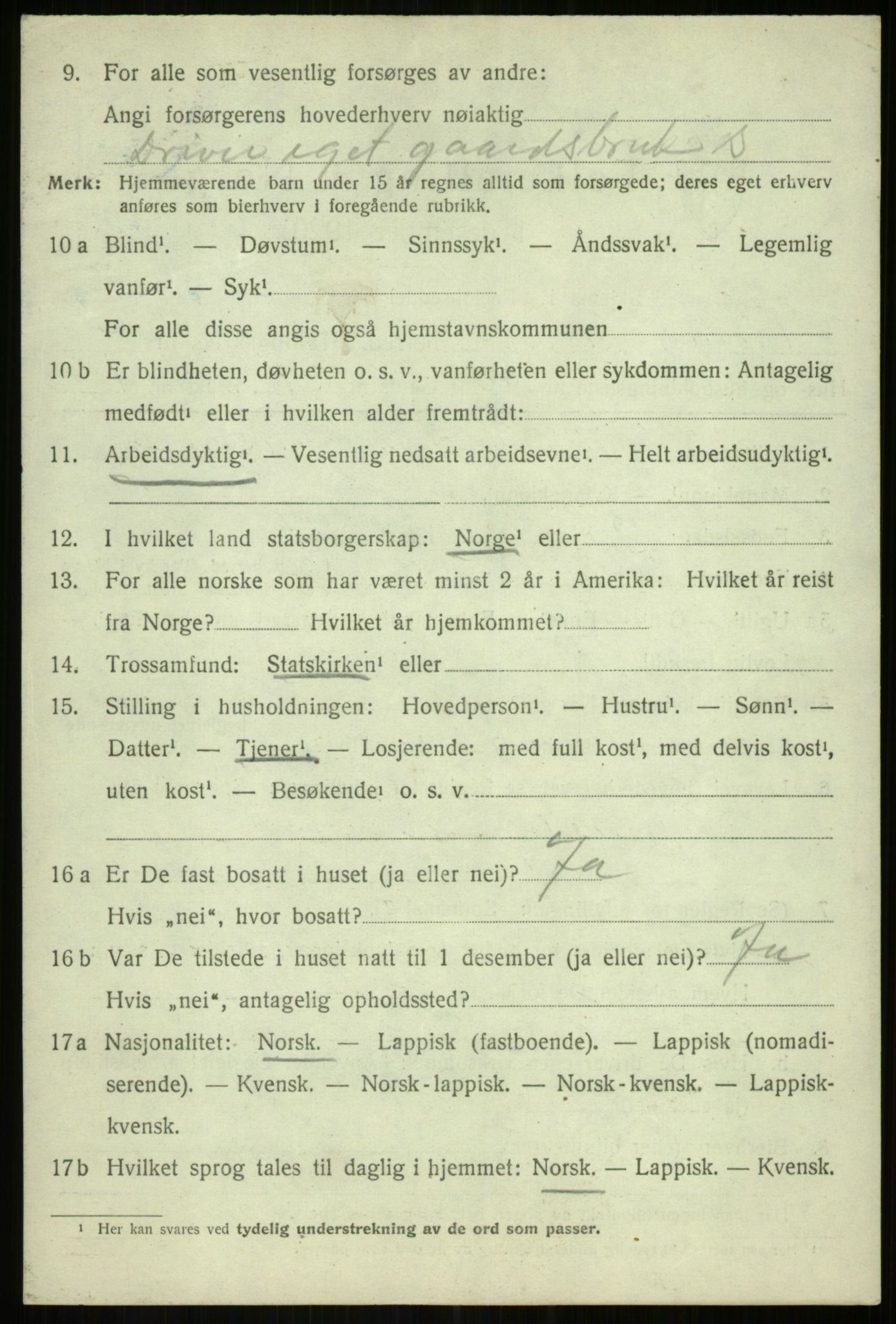 SATØ, 1920 census for Lenvik, 1920, p. 6469