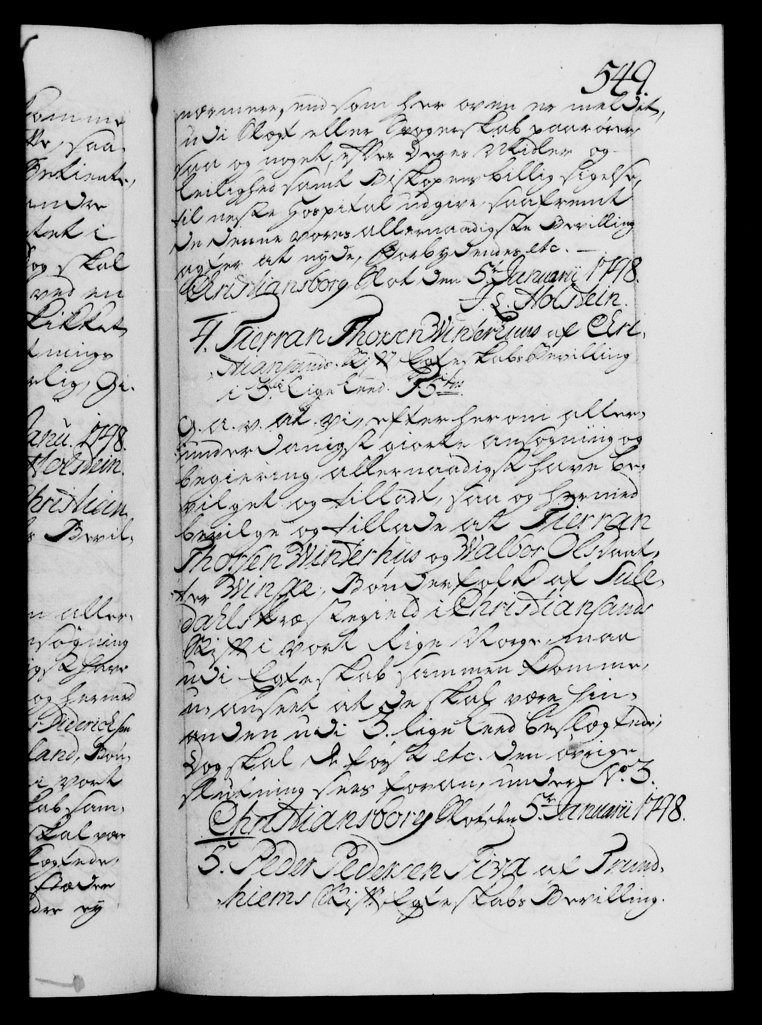 Danske Kanselli 1572-1799, AV/RA-EA-3023/F/Fc/Fca/Fcaa/L0035: Norske registre, 1746-1748, p. 549a