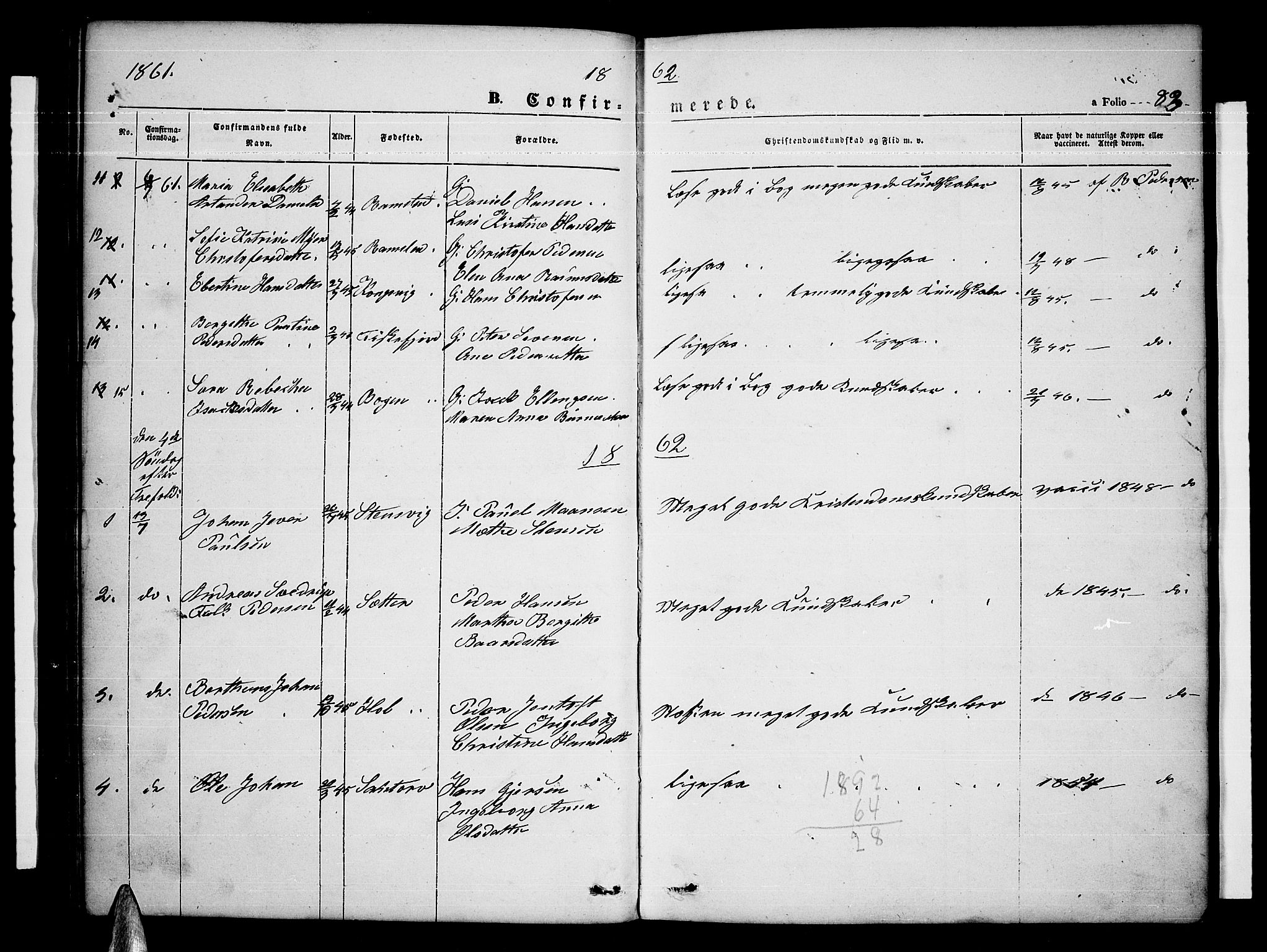 Ministerialprotokoller, klokkerbøker og fødselsregistre - Nordland, SAT/A-1459/865/L0929: Parish register (copy) no. 865C01, 1840-1866, p. 83