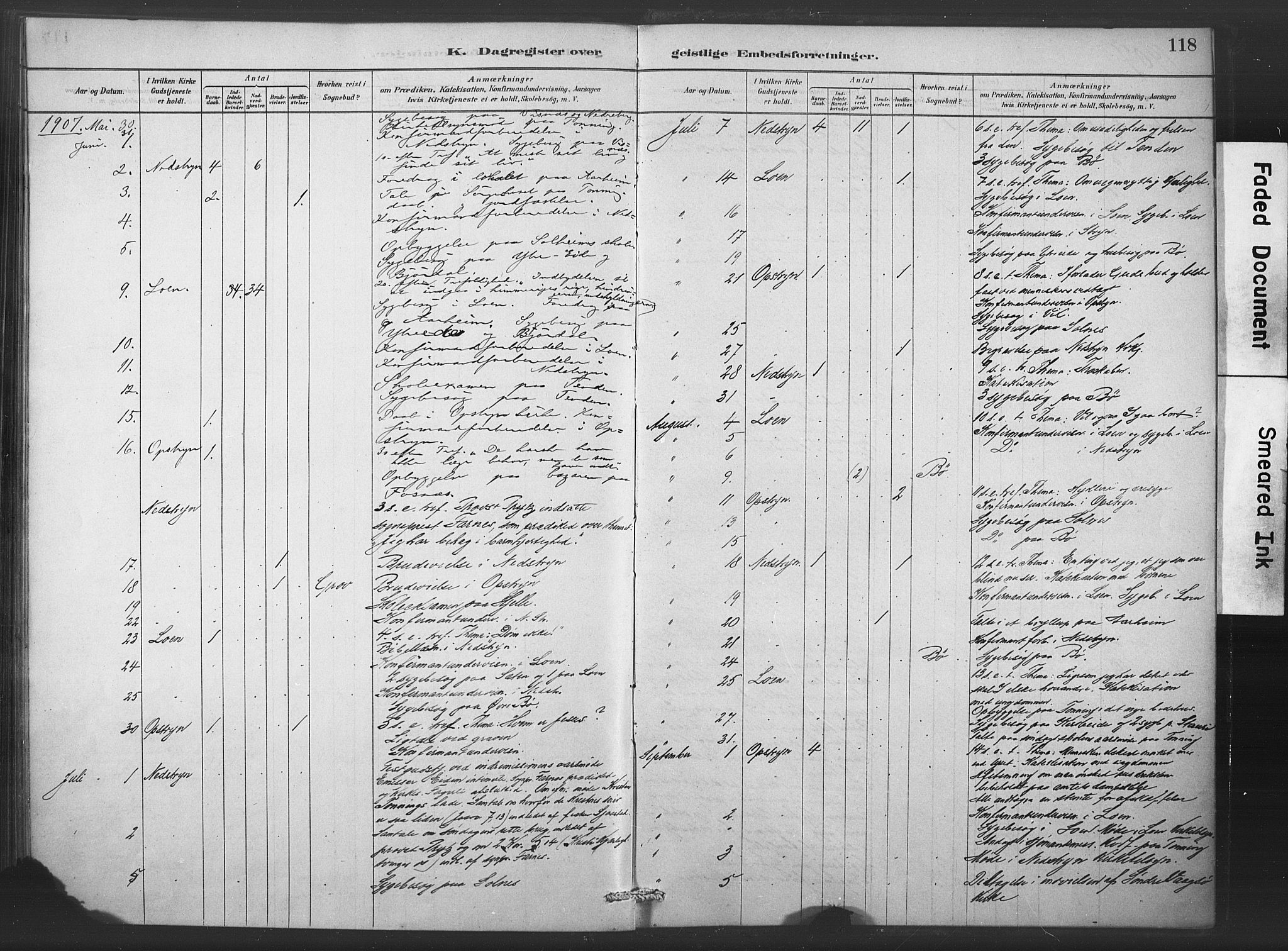 Stryn Sokneprestembete, AV/SAB-A-82501: Parish register (official) no. C 1, 1878-1907, p. 118