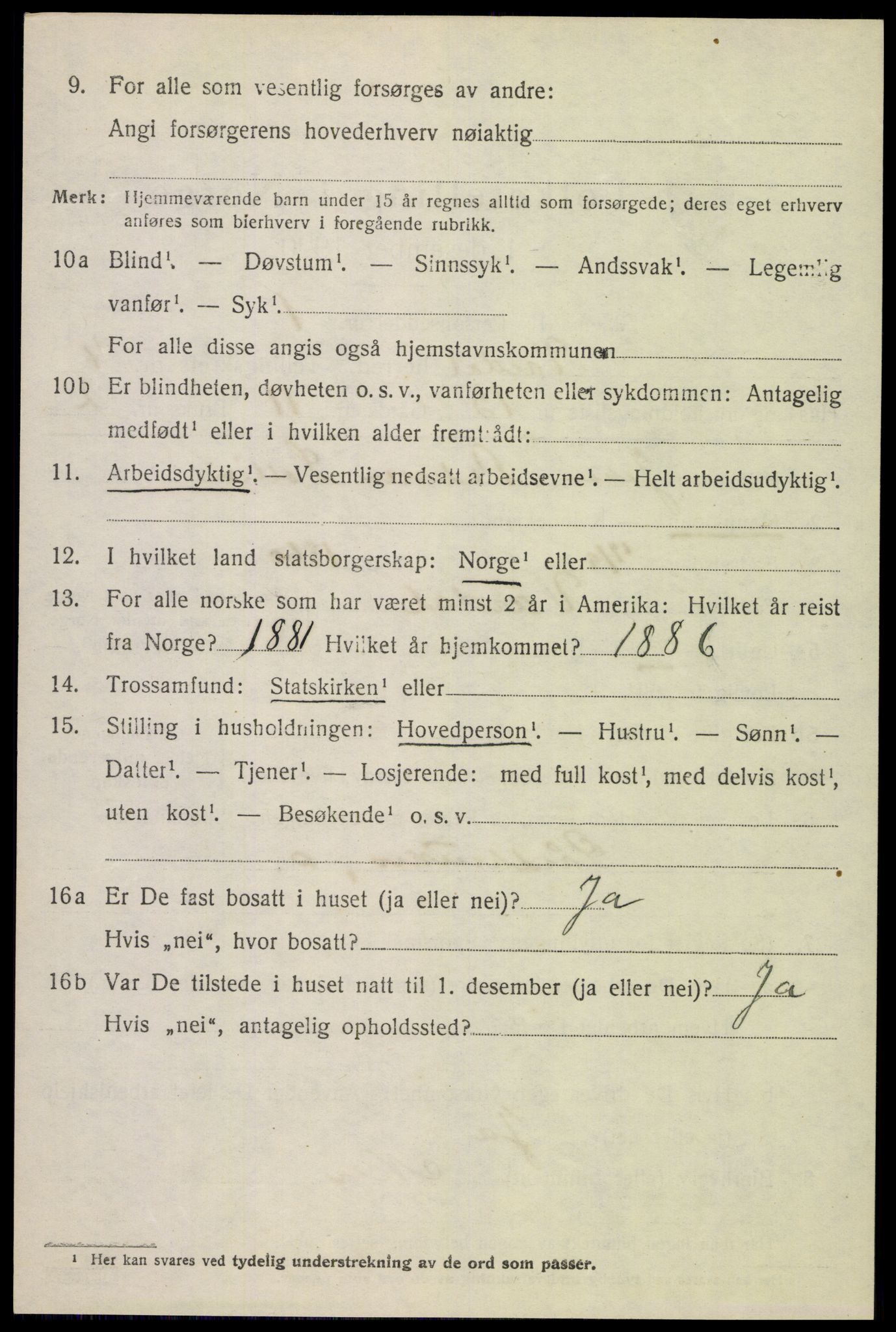 SAH, 1920 census for Vardal, 1920, p. 2990