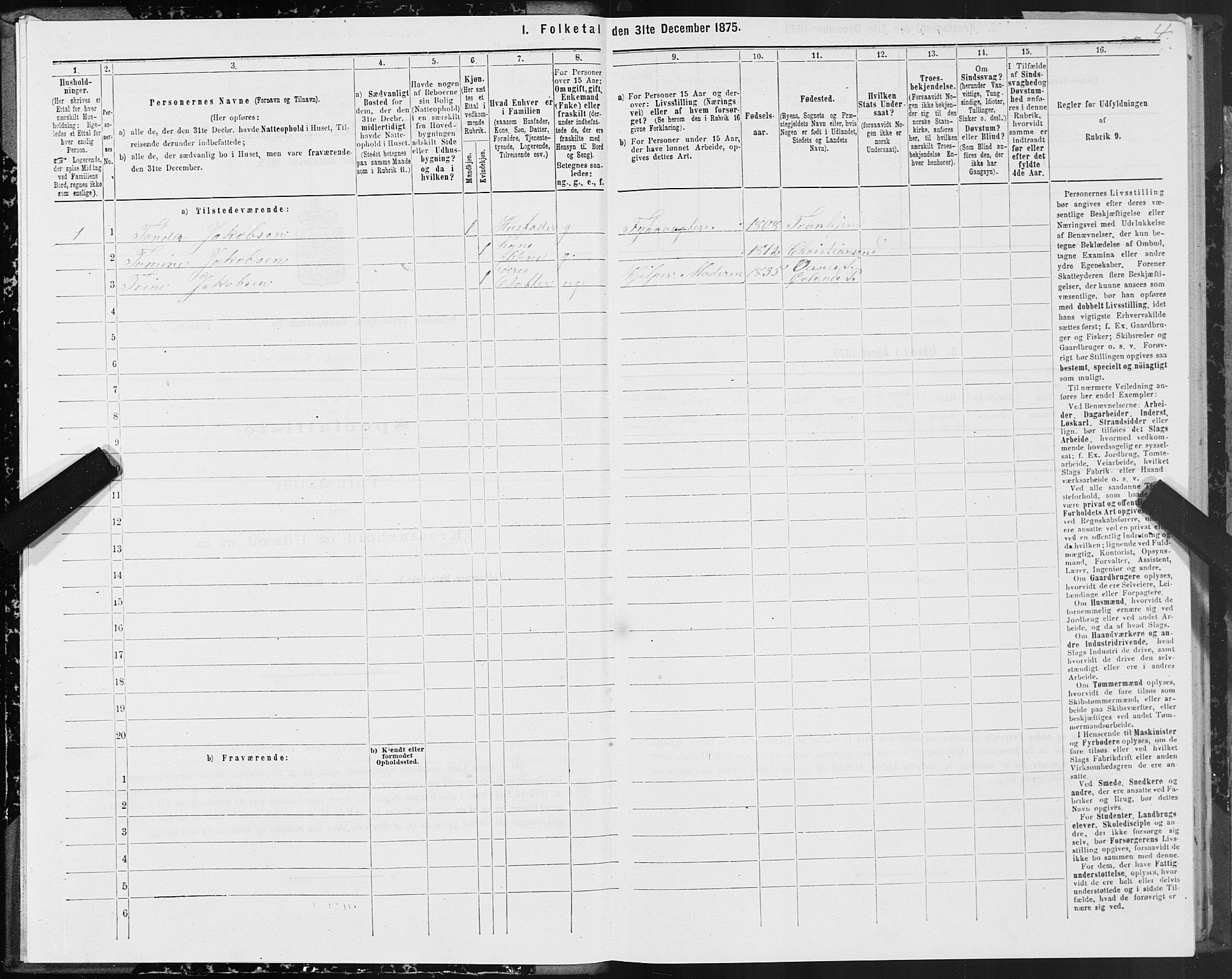 SAT, 1875 census for 1621P Ørland, 1875, p. 1004