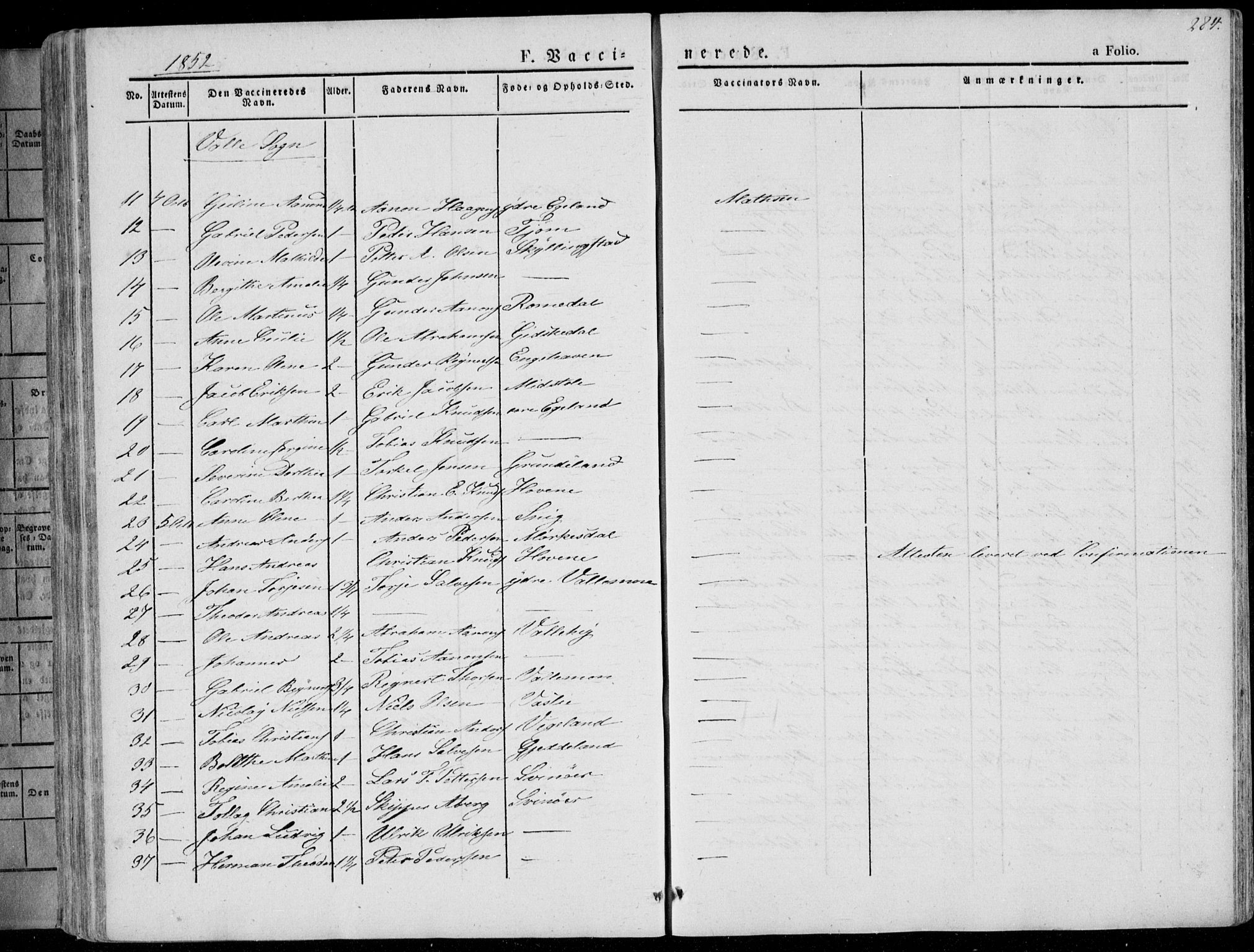 Sør-Audnedal sokneprestkontor, AV/SAK-1111-0039/F/Fa/Fab/L0006: Parish register (official) no. A 6, 1829-1855, p. 284