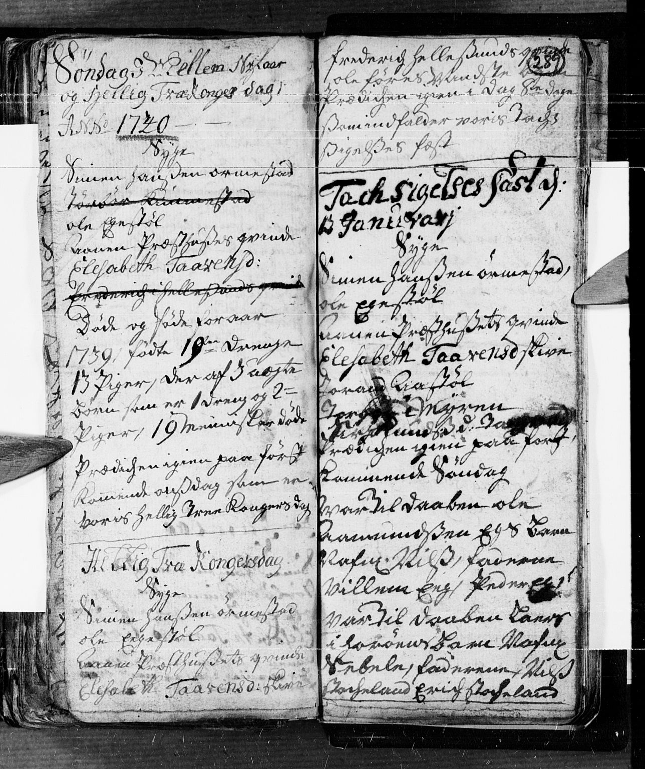 Søgne sokneprestkontor, AV/SAK-1111-0037/F/Fa/Fab/L0001: Parish register (official) no. A 1, 1716-1740, p. 289