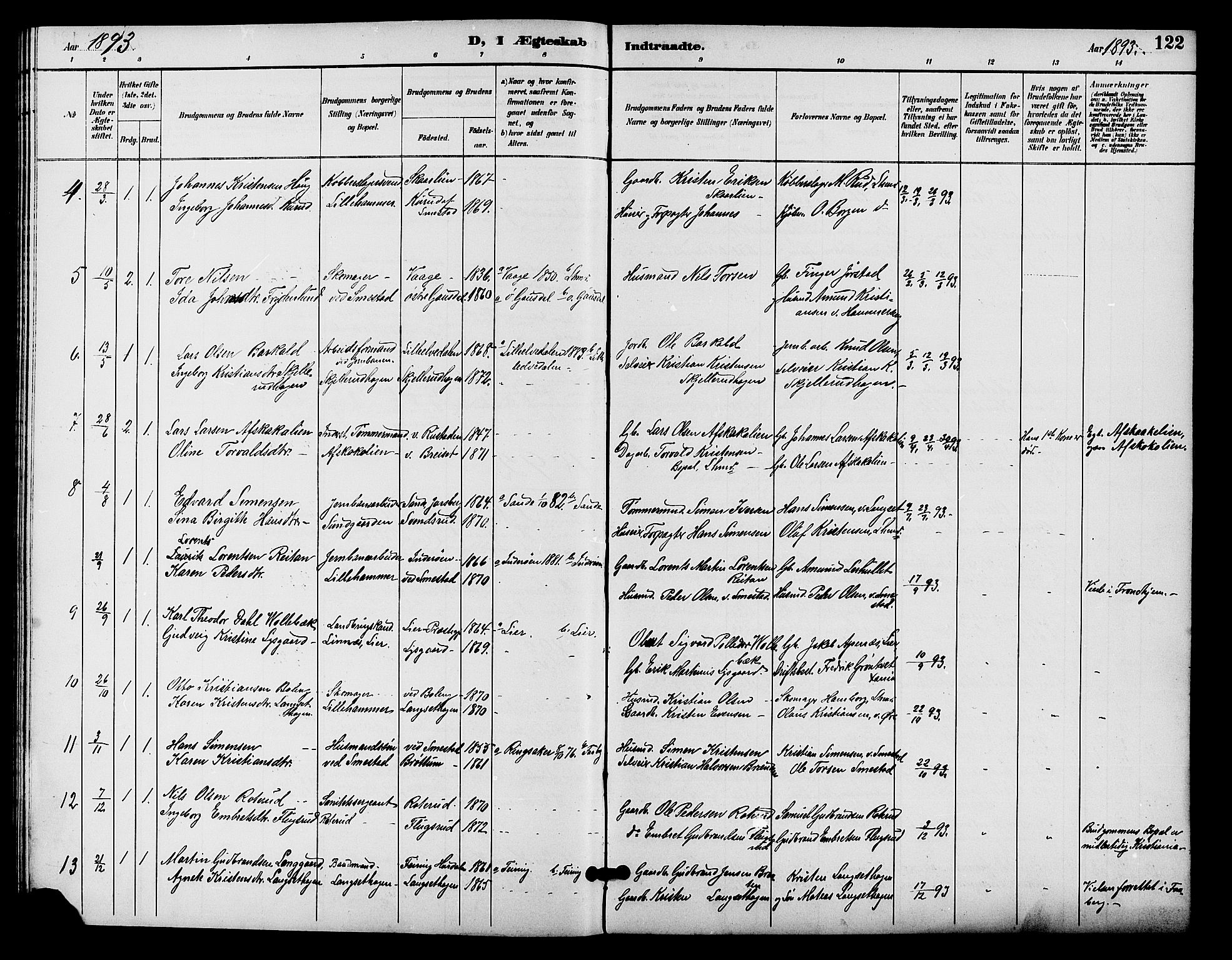 Fåberg prestekontor, AV/SAH-PREST-086/H/Ha/Hab/L0009: Parish register (copy) no. 9, 1891-1902, p. 122