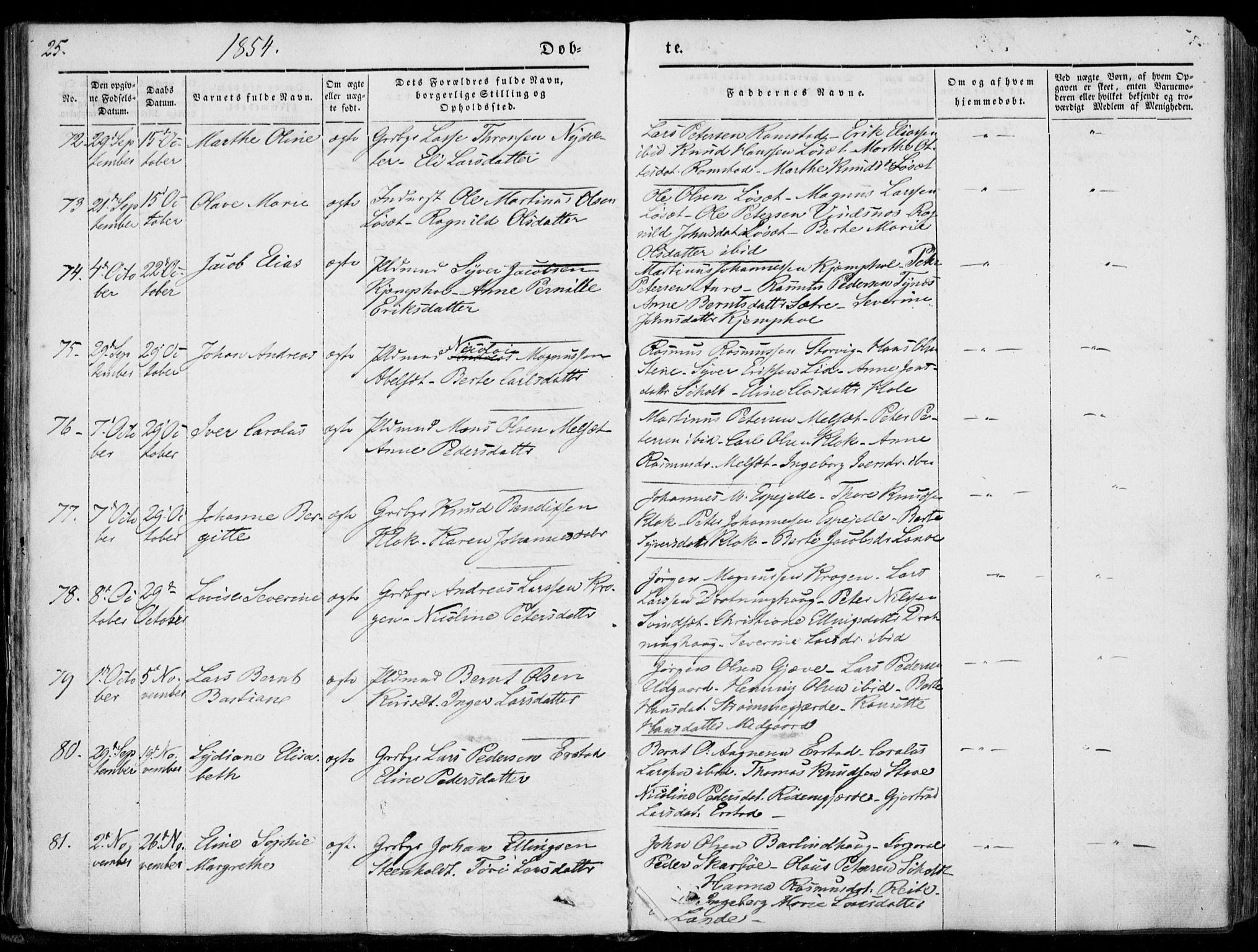 Ministerialprotokoller, klokkerbøker og fødselsregistre - Møre og Romsdal, AV/SAT-A-1454/522/L0313: Parish register (official) no. 522A08, 1852-1862, p. 25