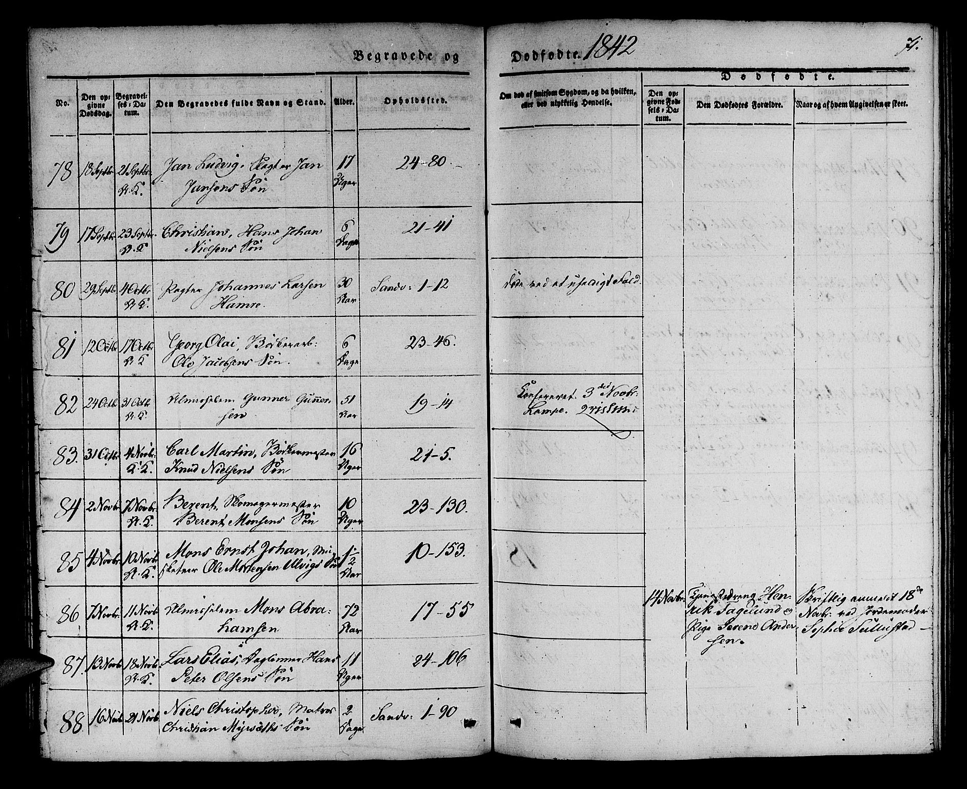 Korskirken sokneprestembete, AV/SAB-A-76101/H/Haa/L0043: Parish register (official) no. E 1, 1834-1848, p. 71