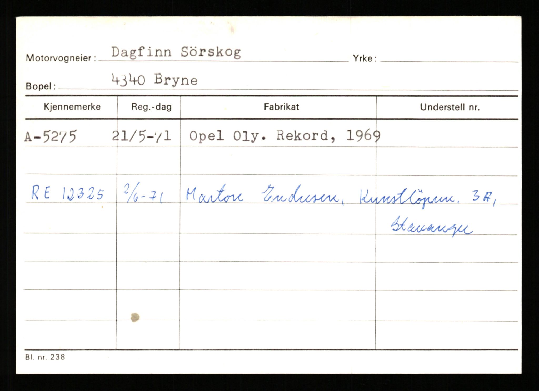 Stavanger trafikkstasjon, AV/SAST-A-101942/0/G/L0001: Registreringsnummer: 0 - 5782, 1930-1971, p. 3117