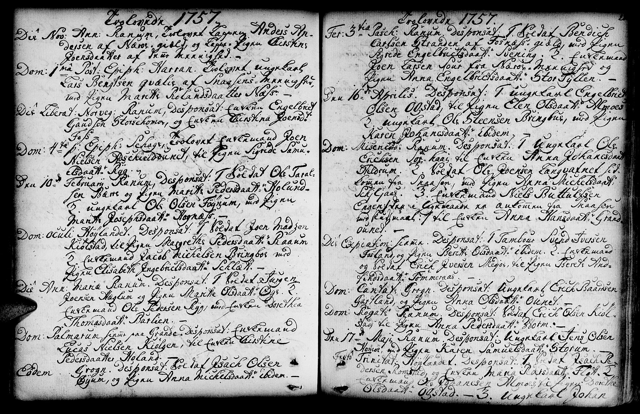 Ministerialprotokoller, klokkerbøker og fødselsregistre - Nord-Trøndelag, SAT/A-1458/764/L0542: Parish register (official) no. 764A02, 1748-1779, p. 210