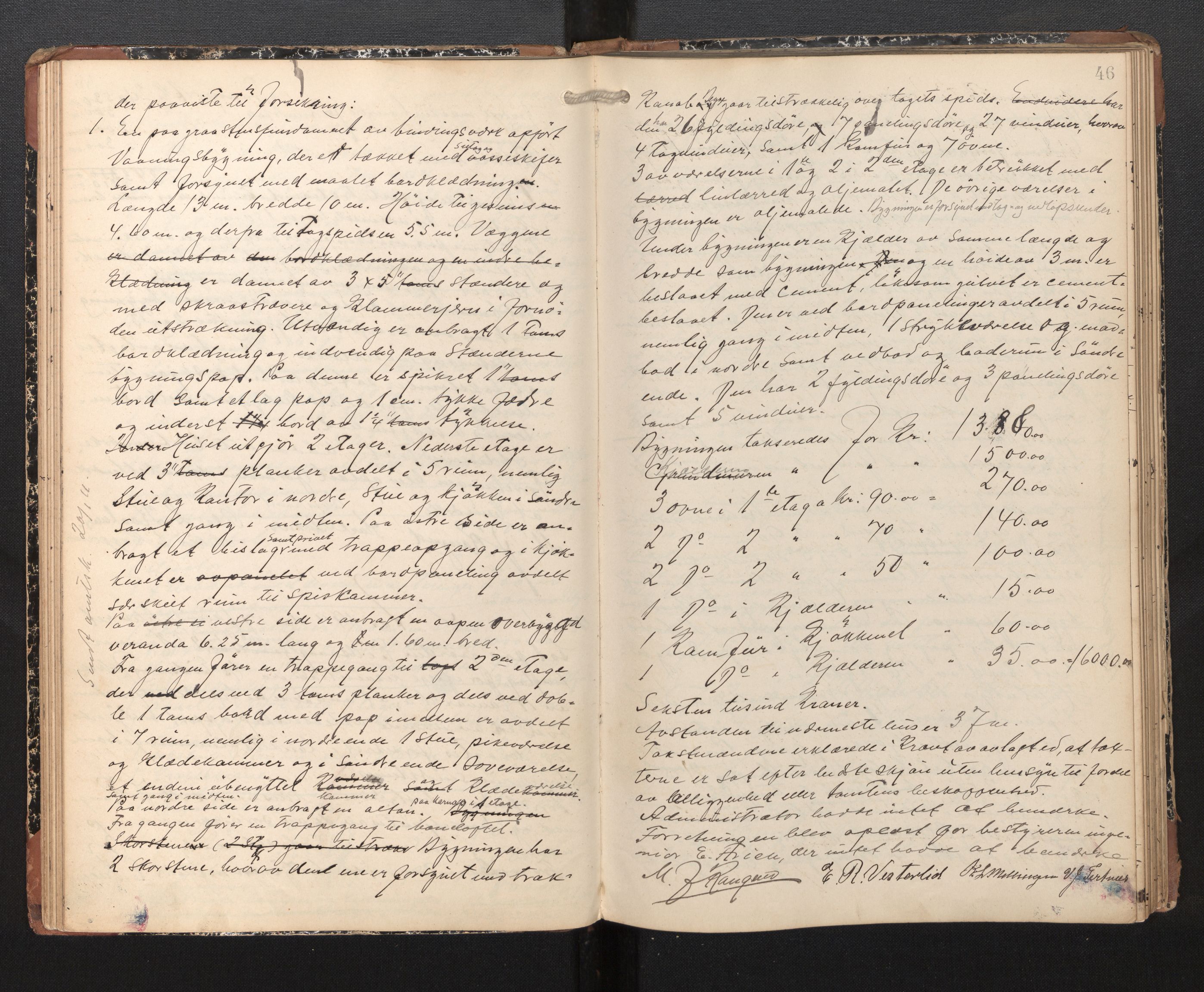 Lensmannen i Hamre, AV/SAB-A-32601/0012/L0003: Branntakstprotokoll, 1907-1924, p. 45b-46a