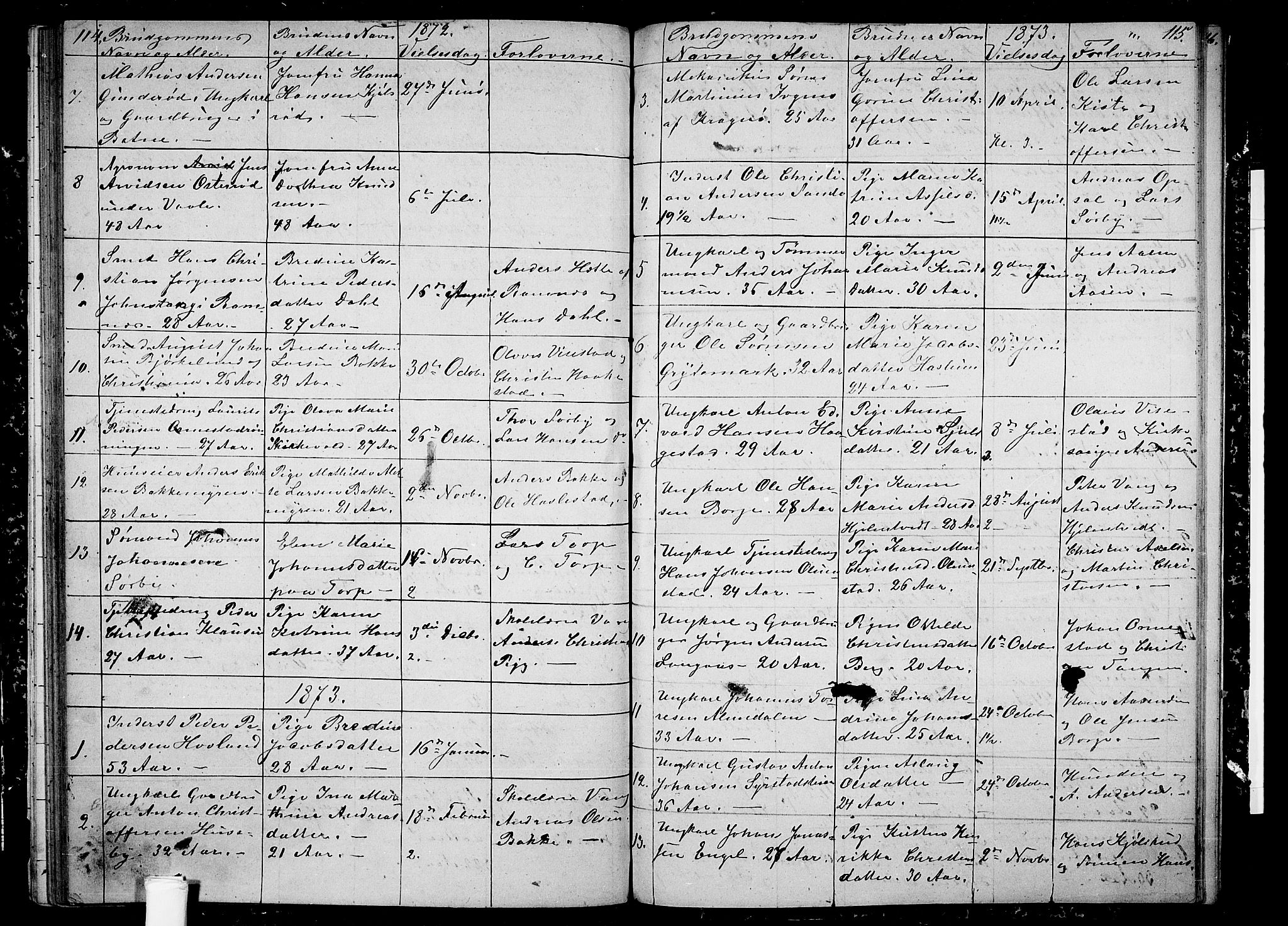 Våle kirkebøker, SAKO/A-334/G/Ga/L0003: Parish register (copy) no. I 3, 1863-1874, p. 114-115