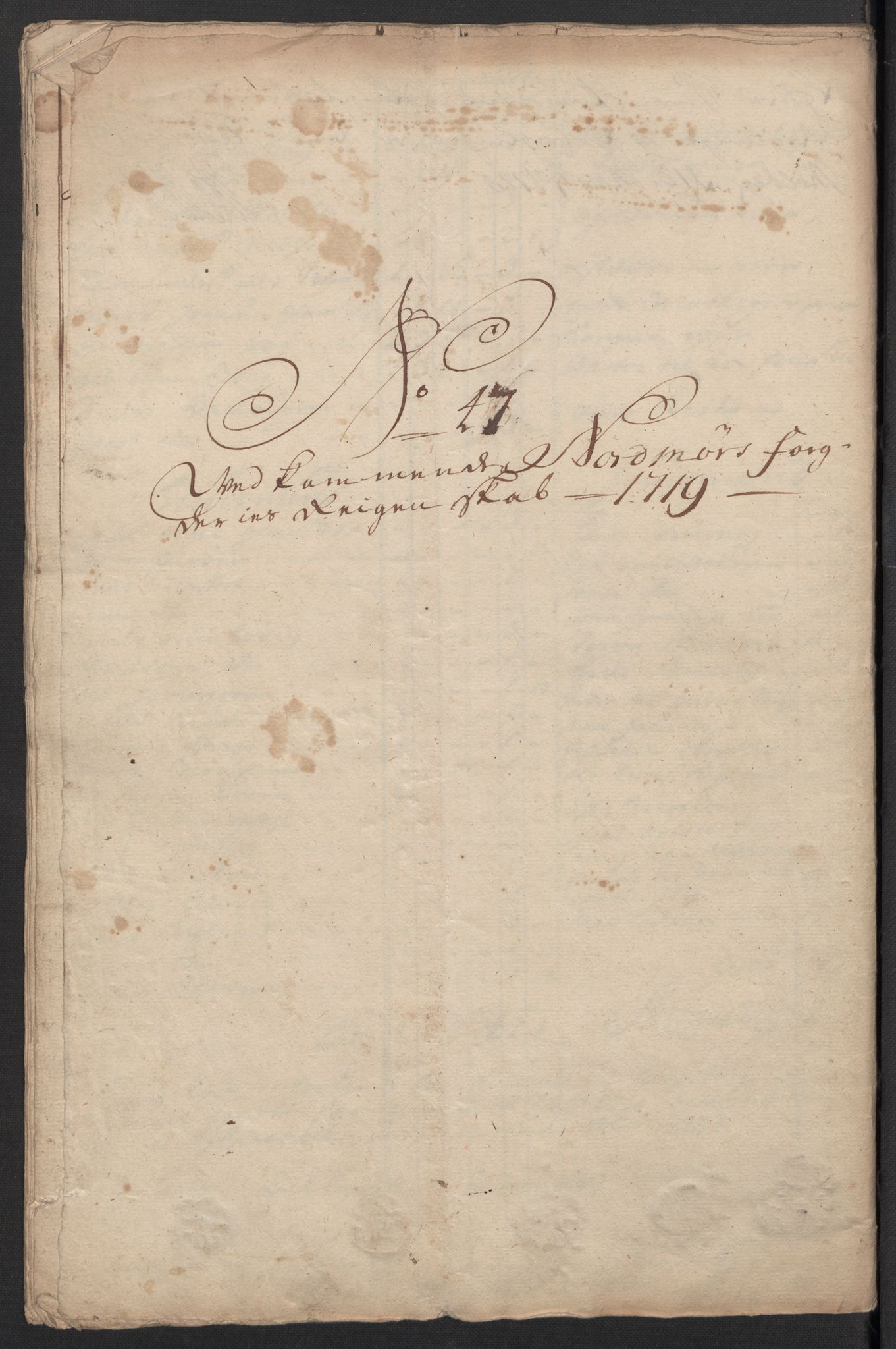 Rentekammeret inntil 1814, Reviderte regnskaper, Fogderegnskap, RA/EA-4092/R56/L3752: Fogderegnskap Nordmøre, 1719, p. 275