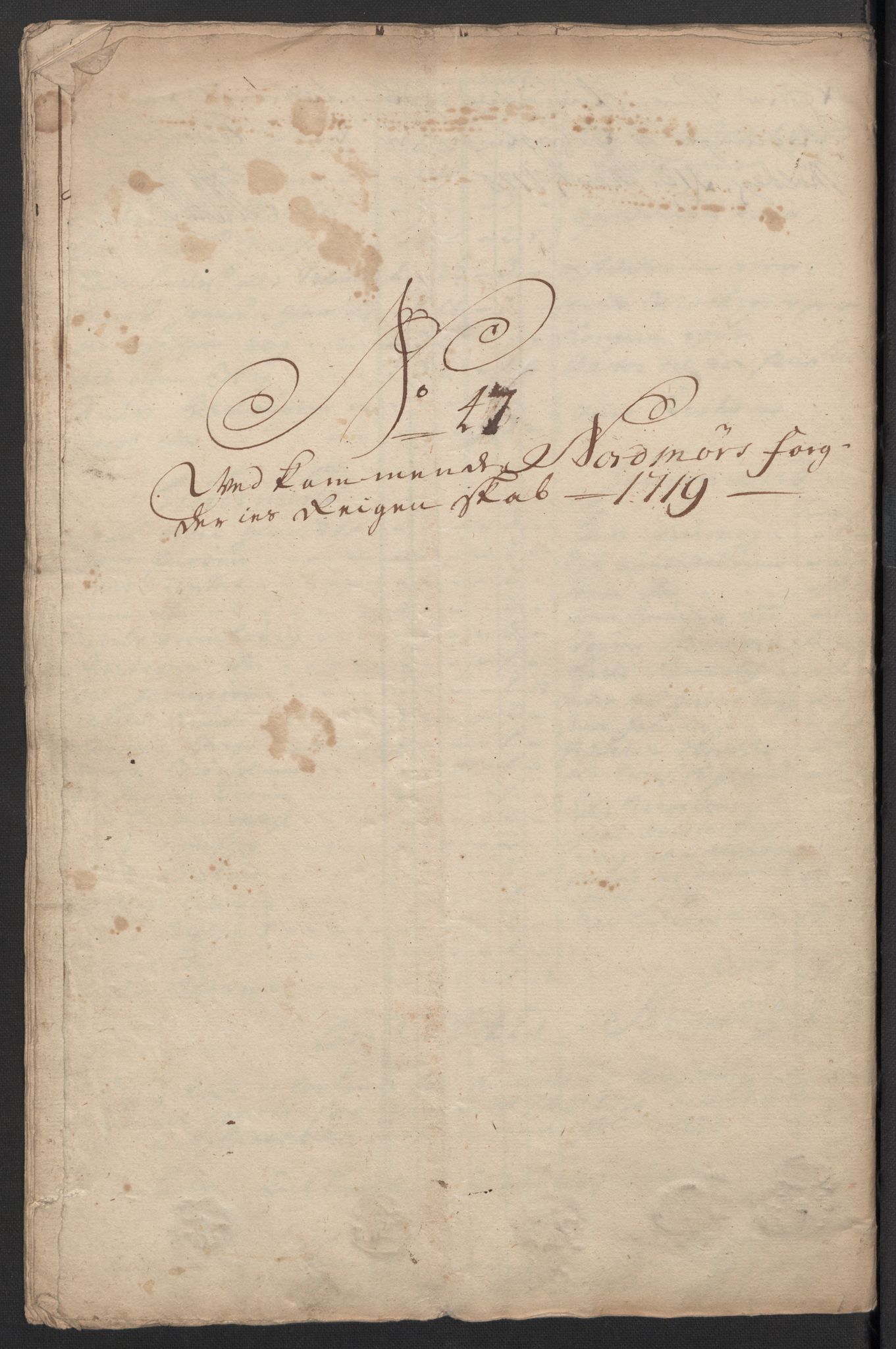 Rentekammeret inntil 1814, Reviderte regnskaper, Fogderegnskap, AV/RA-EA-4092/R56/L3752: Fogderegnskap Nordmøre, 1719, p. 275