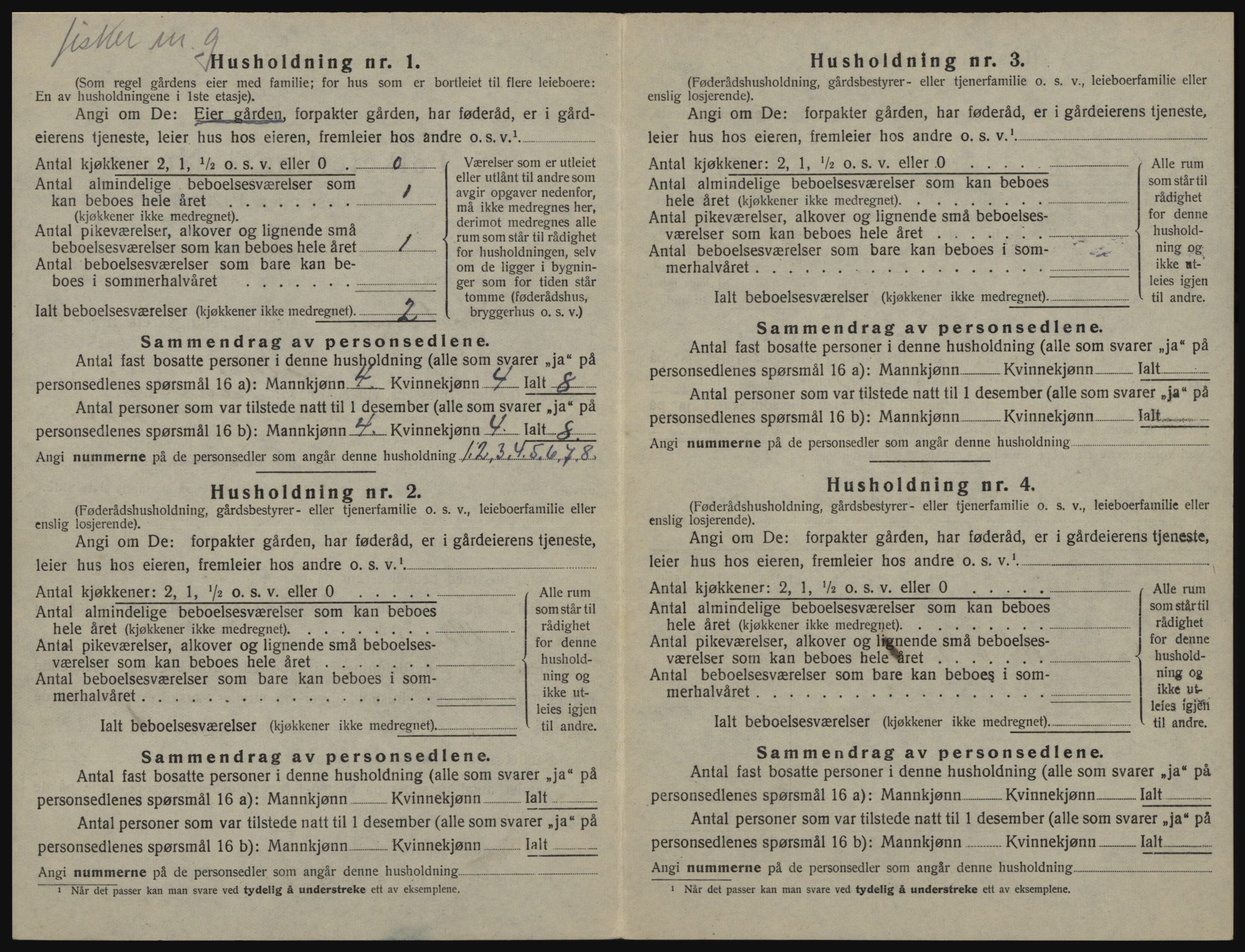 SATØ, 1920 census for , 1920, p. 447