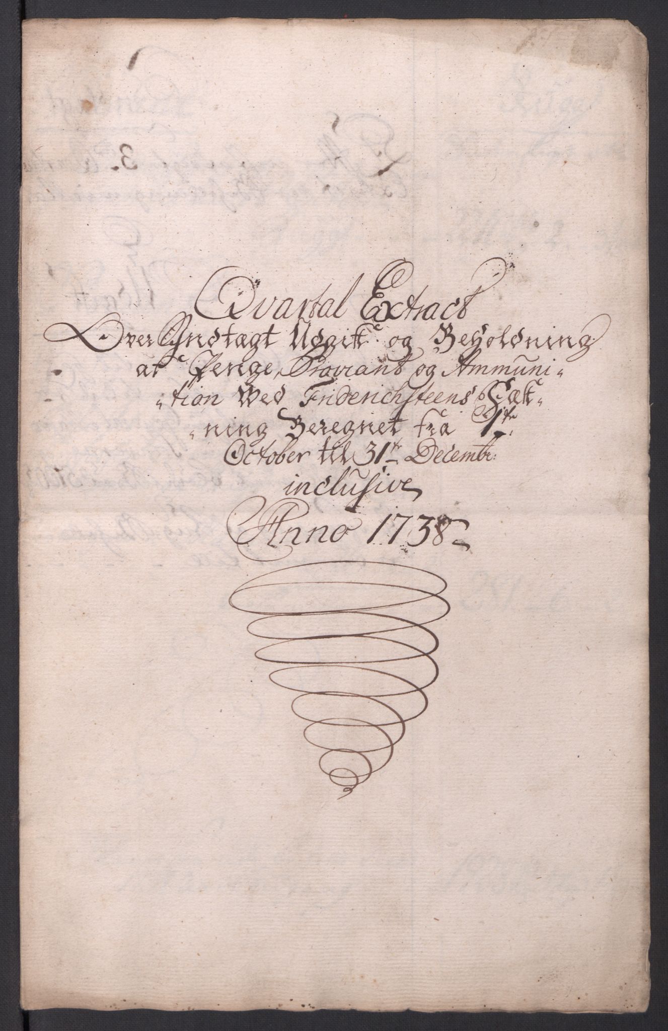 Kommanderende general (KG I) med Det norske krigsdirektorium, RA/EA-5419/D/L0154: Fredriksten festning: Brev, inventarfortegnelser og regnskapsekstrakter, 1730-1739, p. 636