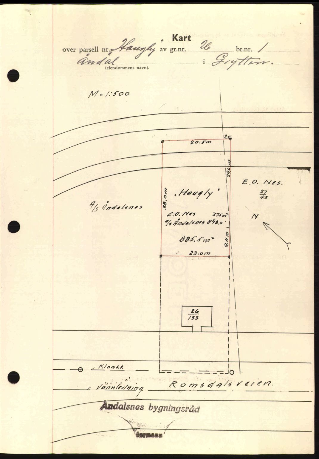 Romsdal sorenskriveri, AV/SAT-A-4149/1/2/2C: Mortgage book no. A8, 1939-1940, Diary no: : 1084/1940