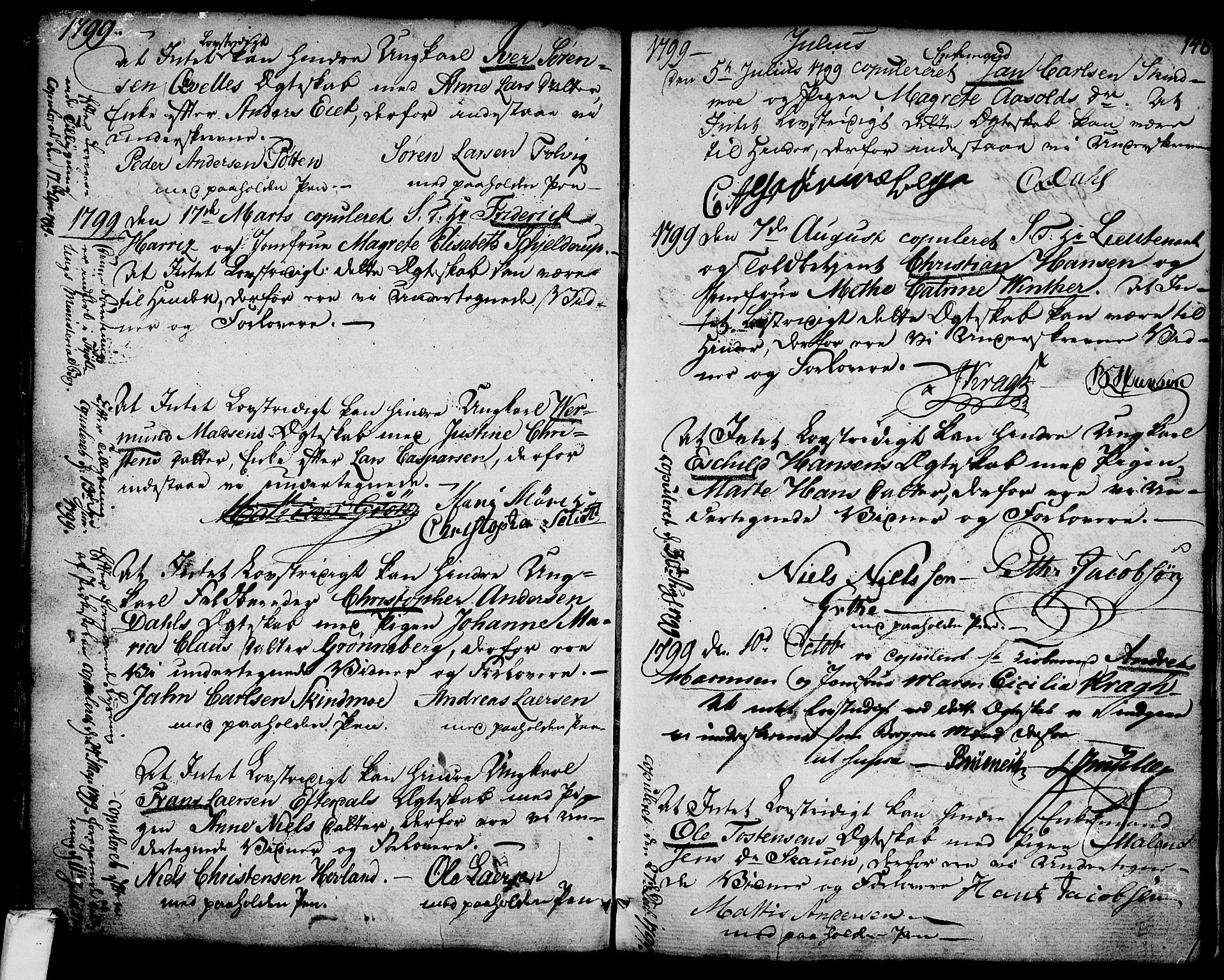 Larvik kirkebøker, SAKO/A-352/G/Ga/L0001: Parish register (copy) no. I 1, 1785-1807, p. 146