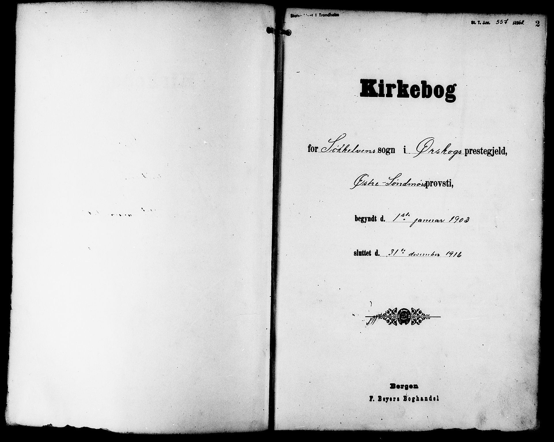 Ministerialprotokoller, klokkerbøker og fødselsregistre - Møre og Romsdal, SAT/A-1454/523/L0341: Parish register (copy) no. 523C04, 1903-1916, p. 2