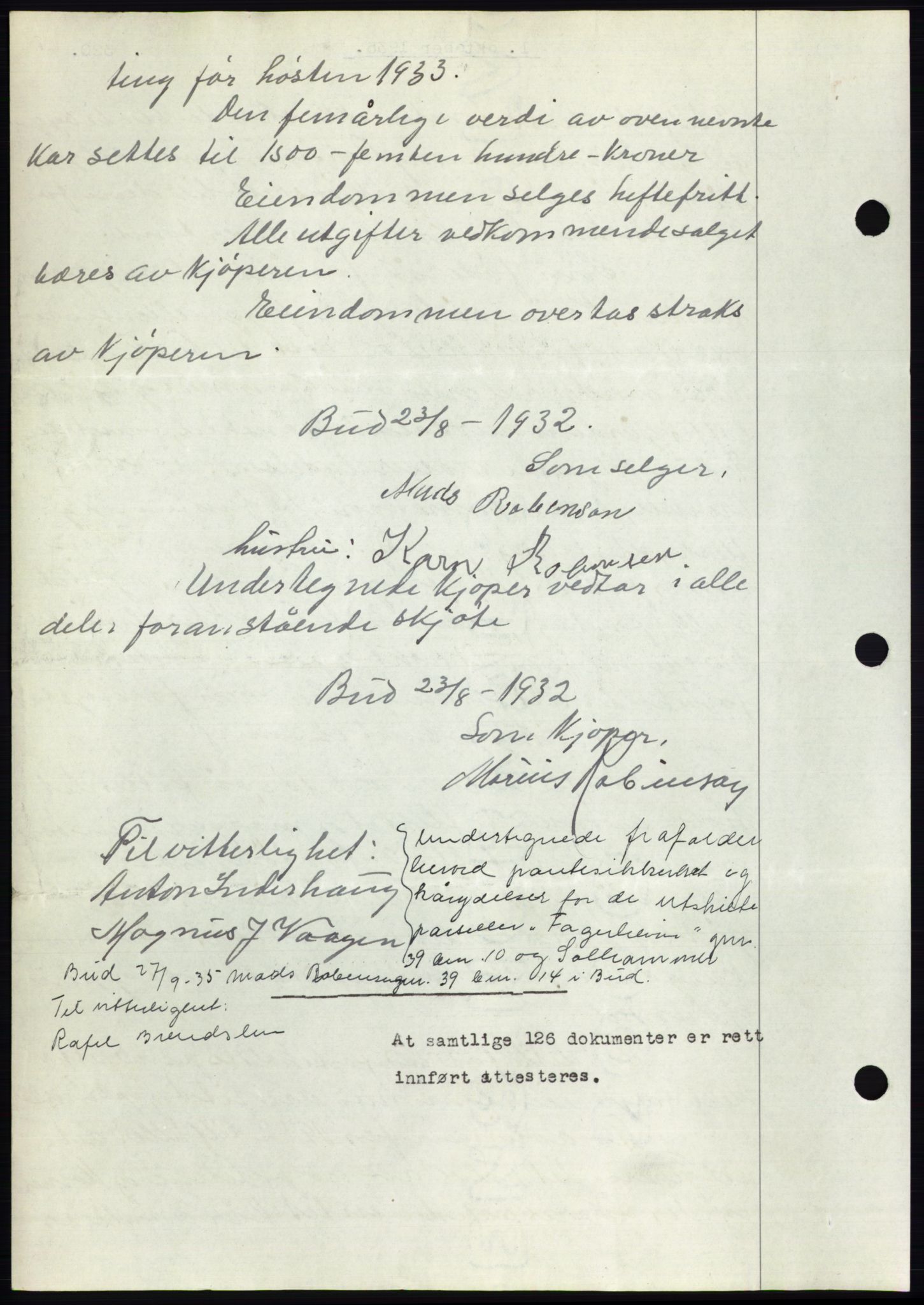 Romsdal sorenskriveri, AV/SAT-A-4149/1/2/2C/L0067: Mortgage book no. 61, 1935-1935, Deed date: 01.10.1935