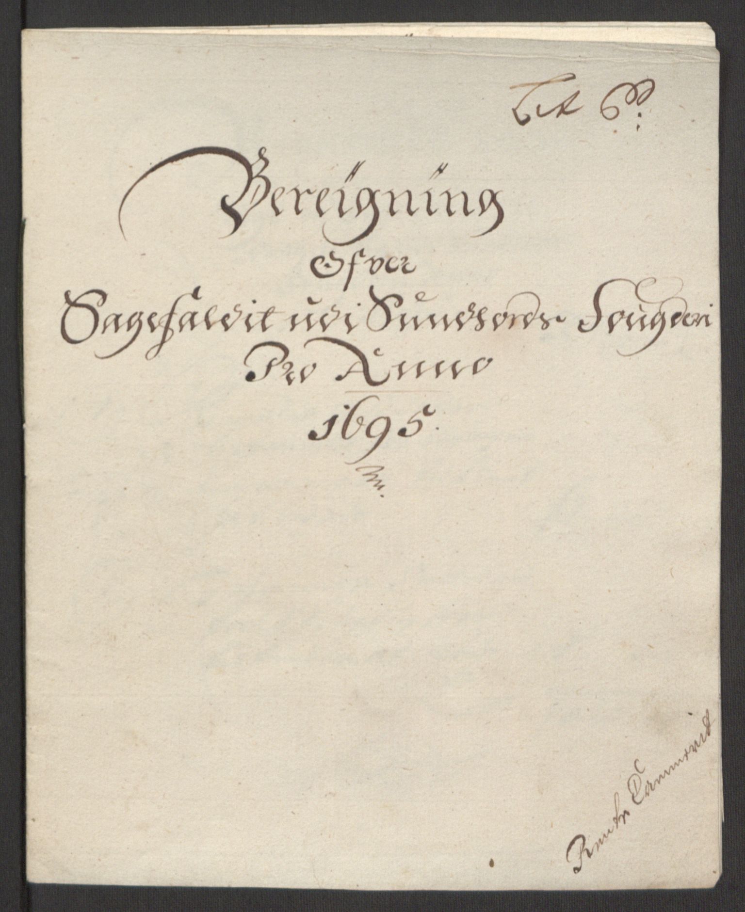 Rentekammeret inntil 1814, Reviderte regnskaper, Fogderegnskap, RA/EA-4092/R48/L2976: Fogderegnskap Sunnhordland og Hardanger, 1695-1696, p. 101