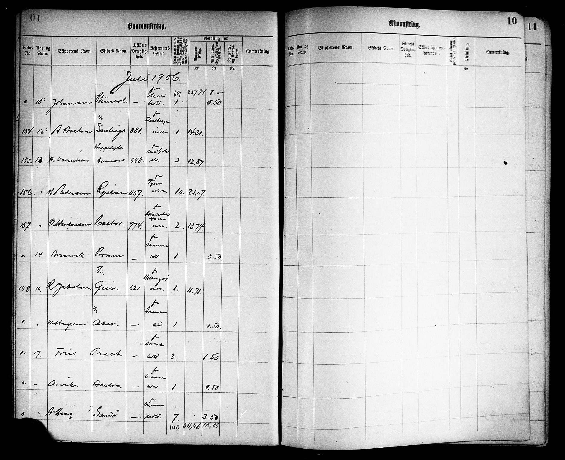 Tønsberg innrulleringskontor, AV/SAKO-A-786/H/Ha/L0006: Mønstringsjournal, 1906-1914, p. 12
