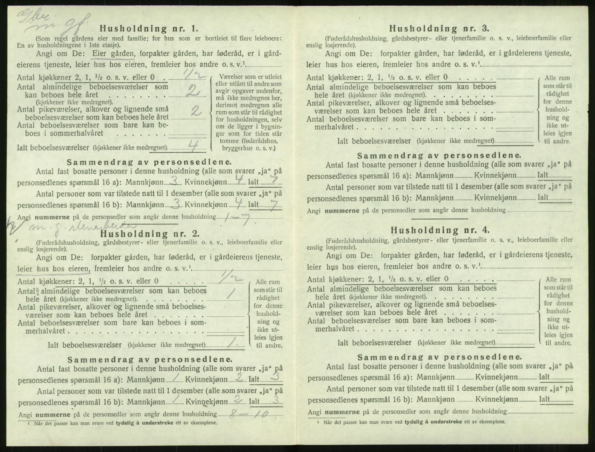 SAT, 1920 census for Stranda, 1920, p. 186