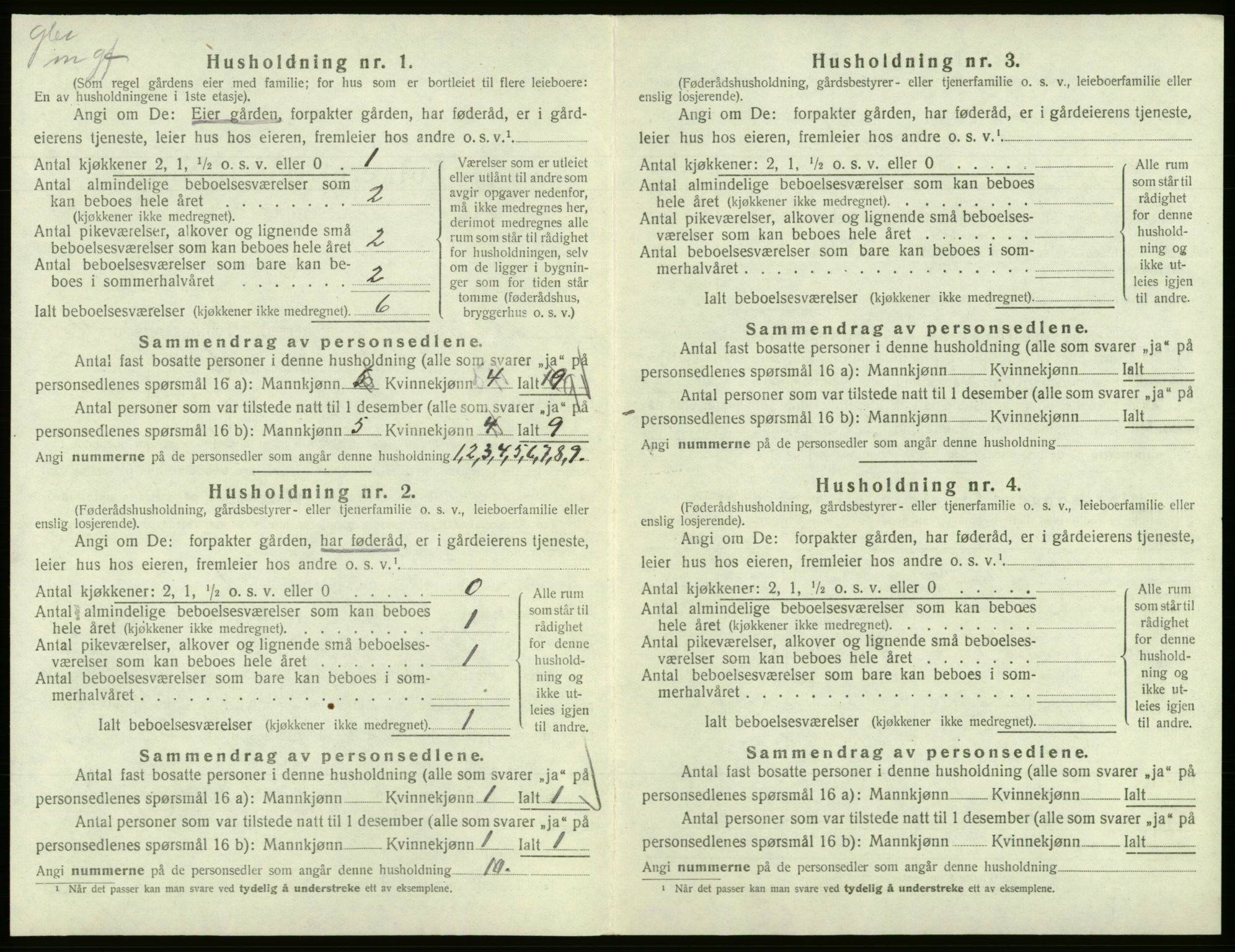 SAB, 1920 census for Strandvik, 1920, p. 452