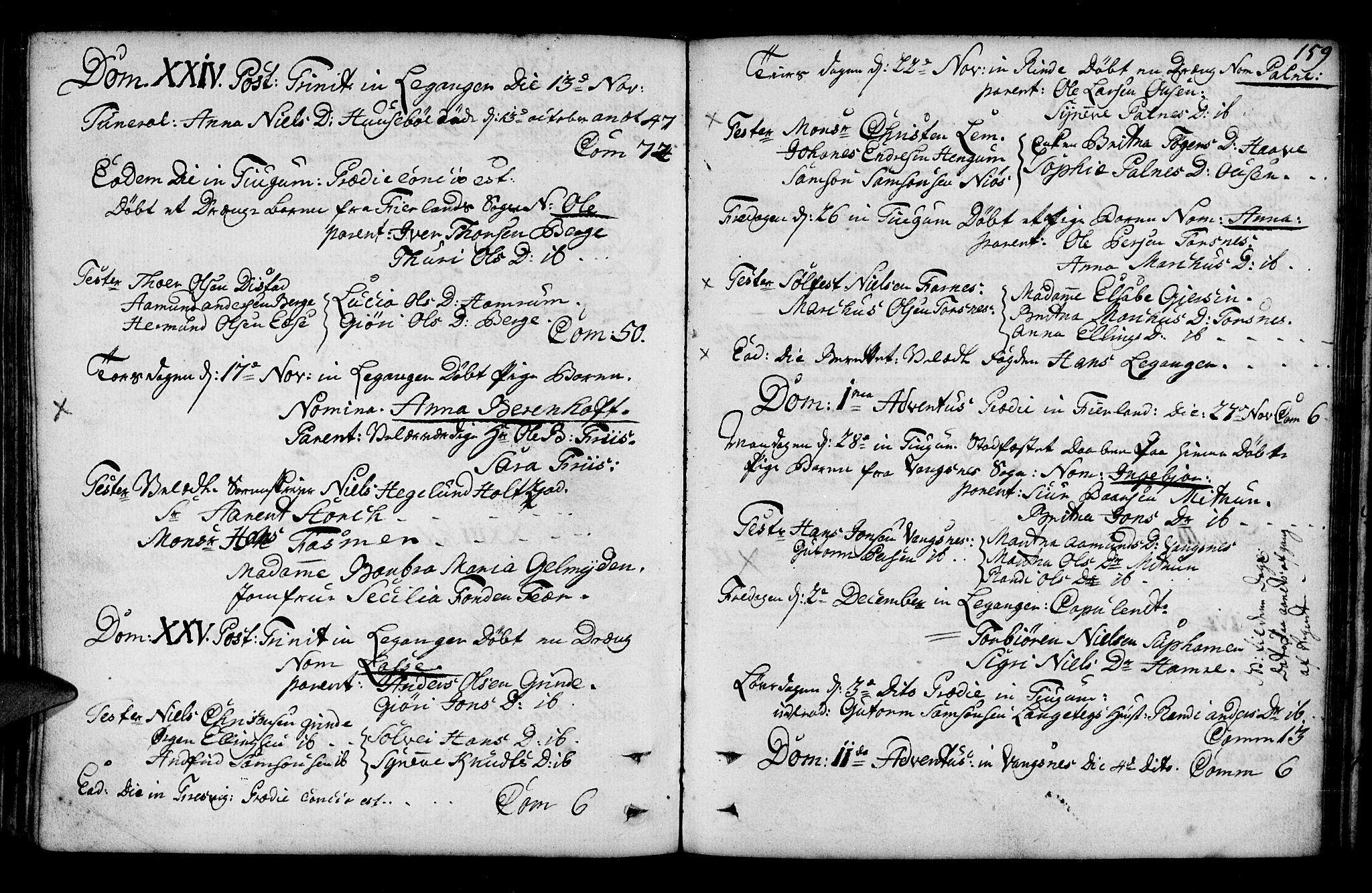 Leikanger sokneprestembete, SAB/A-81001: Parish register (official) no. A 3, 1756-1770, p. 159