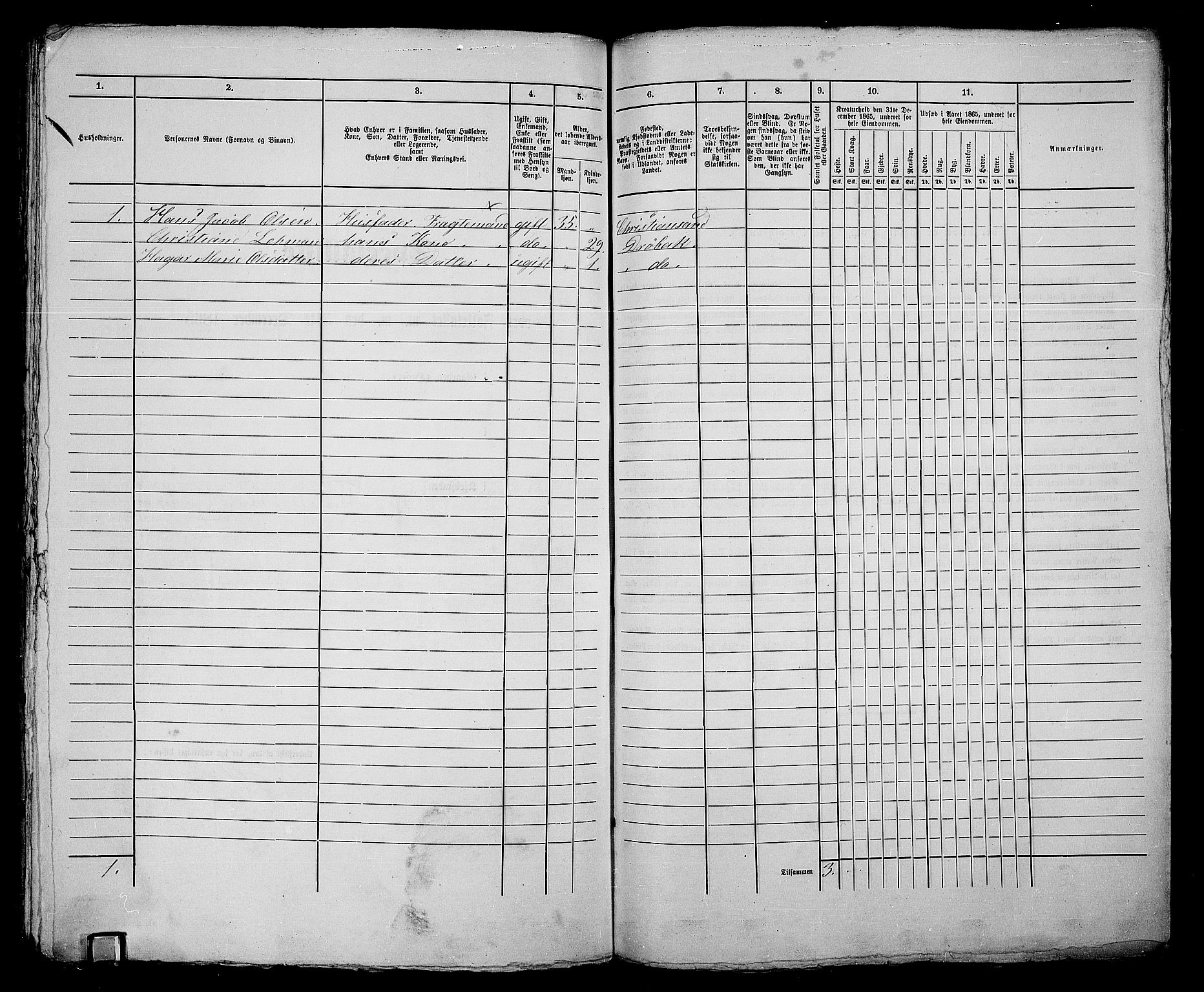 RA, 1865 census for Drøbak/Drøbak, 1865, p. 422