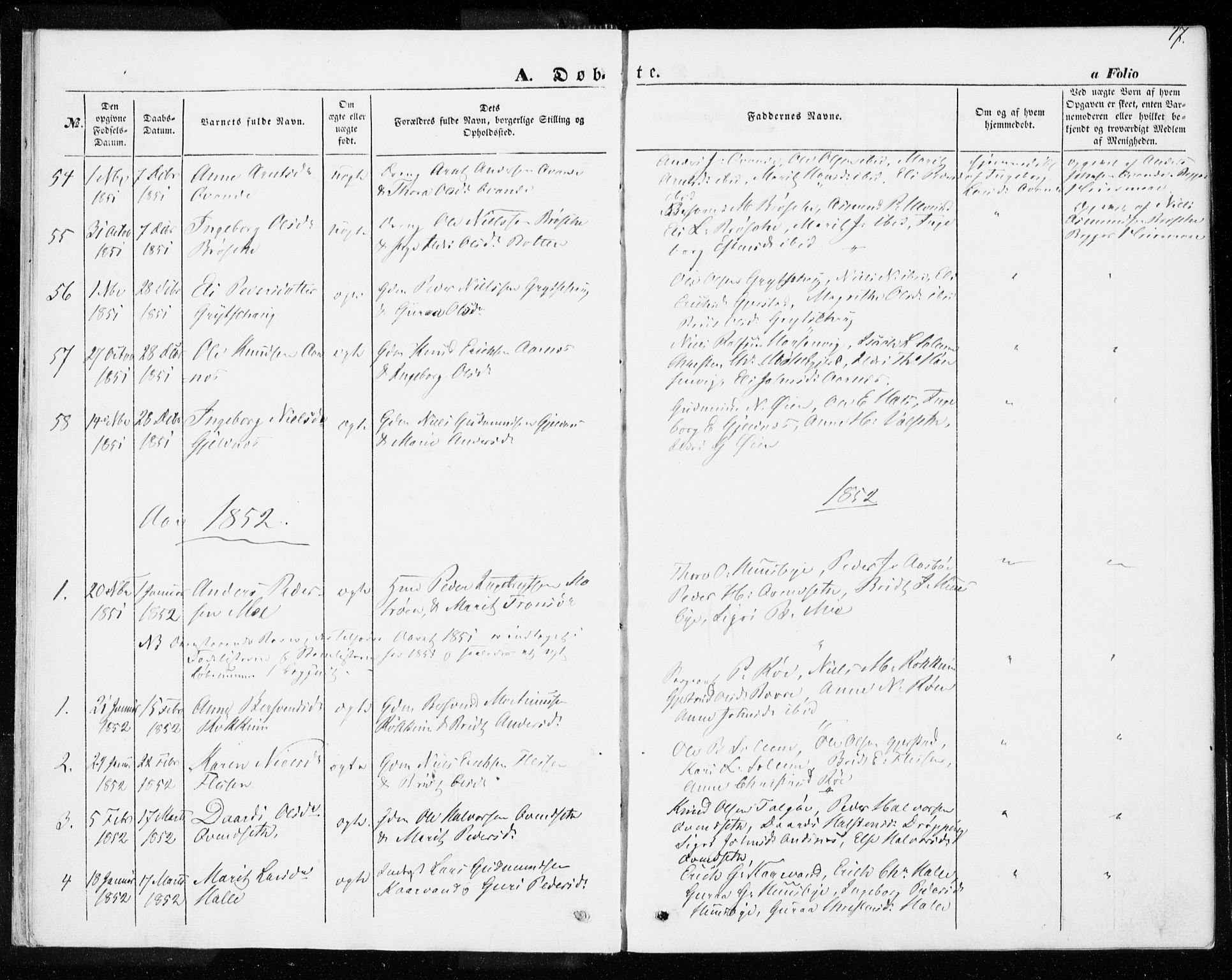 Ministerialprotokoller, klokkerbøker og fødselsregistre - Møre og Romsdal, SAT/A-1454/592/L1026: Parish register (official) no. 592A04, 1849-1867, p. 17