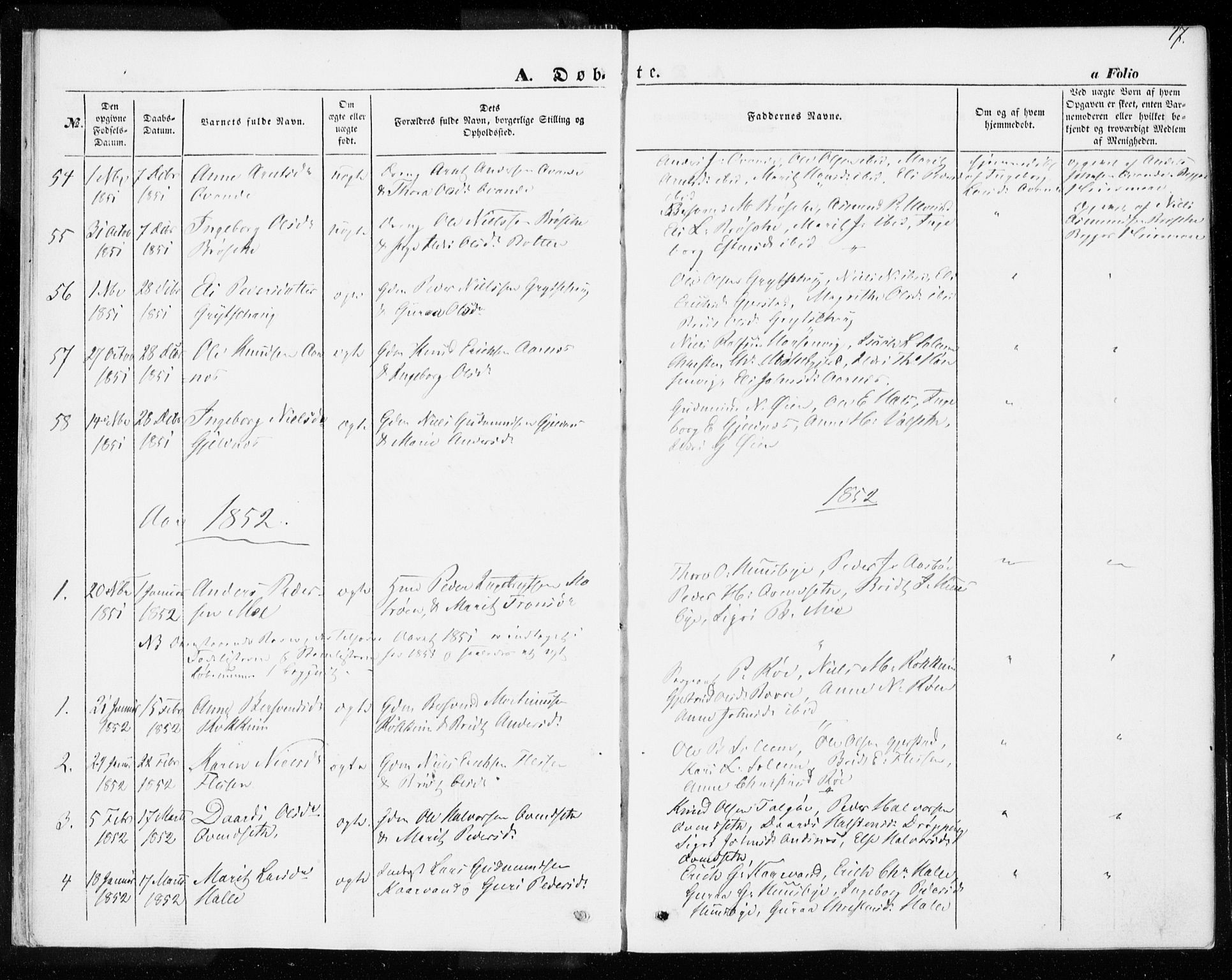Ministerialprotokoller, klokkerbøker og fødselsregistre - Møre og Romsdal, AV/SAT-A-1454/592/L1026: Parish register (official) no. 592A04, 1849-1867, p. 17