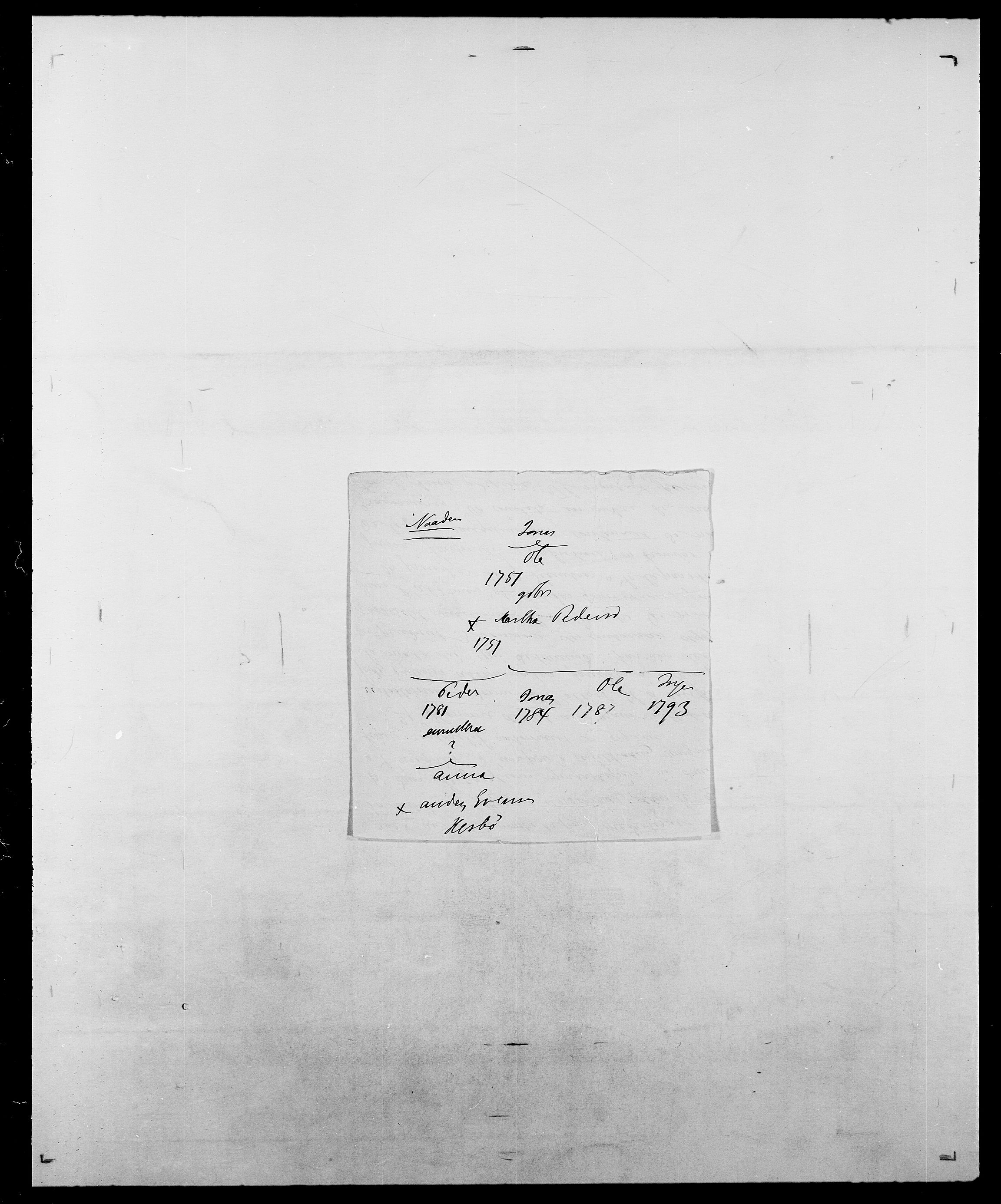 Delgobe, Charles Antoine - samling, AV/SAO-PAO-0038/D/Da/L0028: Naaden - Nøvik, p. 2