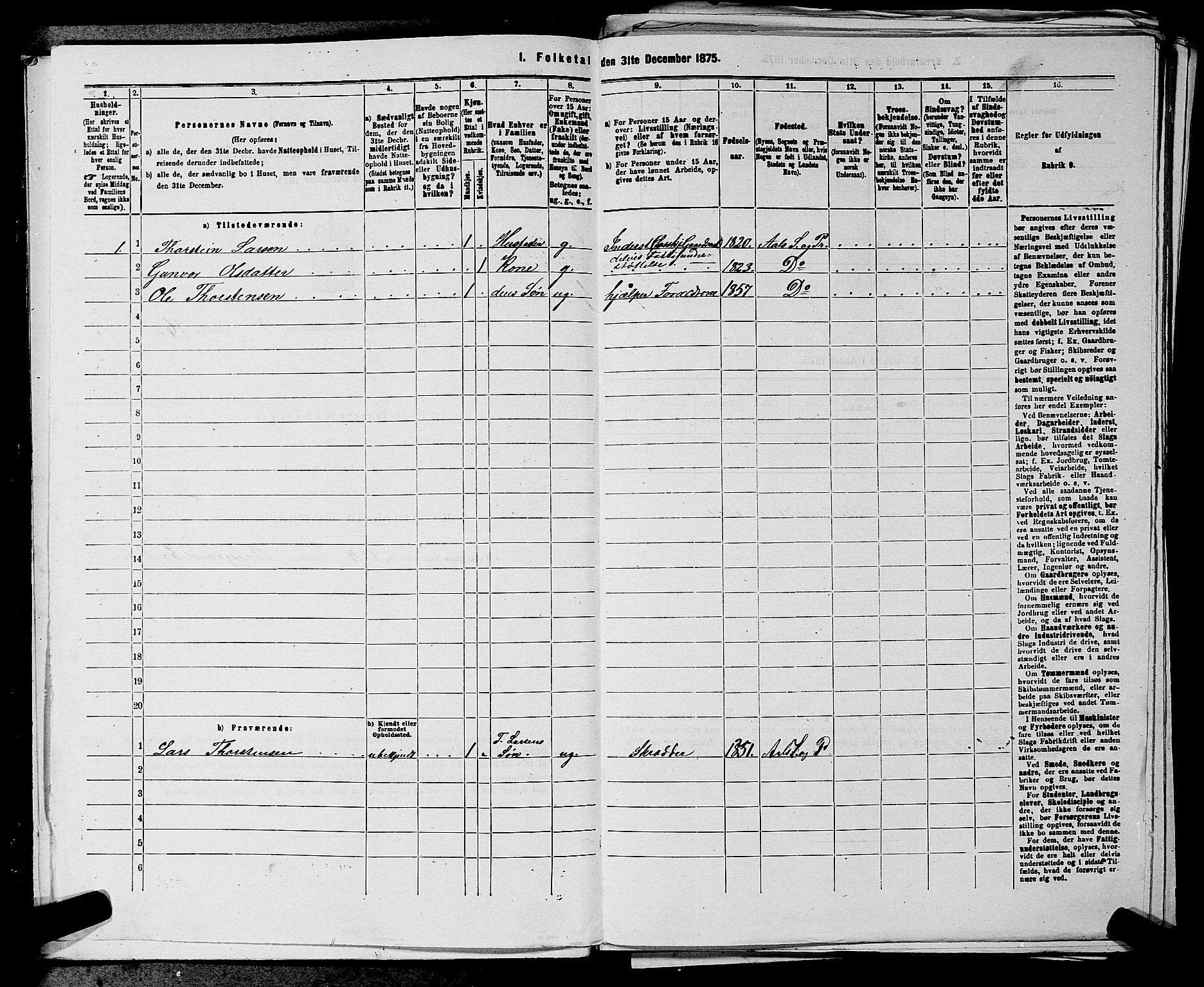 SAKO, 1875 census for 0619P Ål, 1875, p. 1124