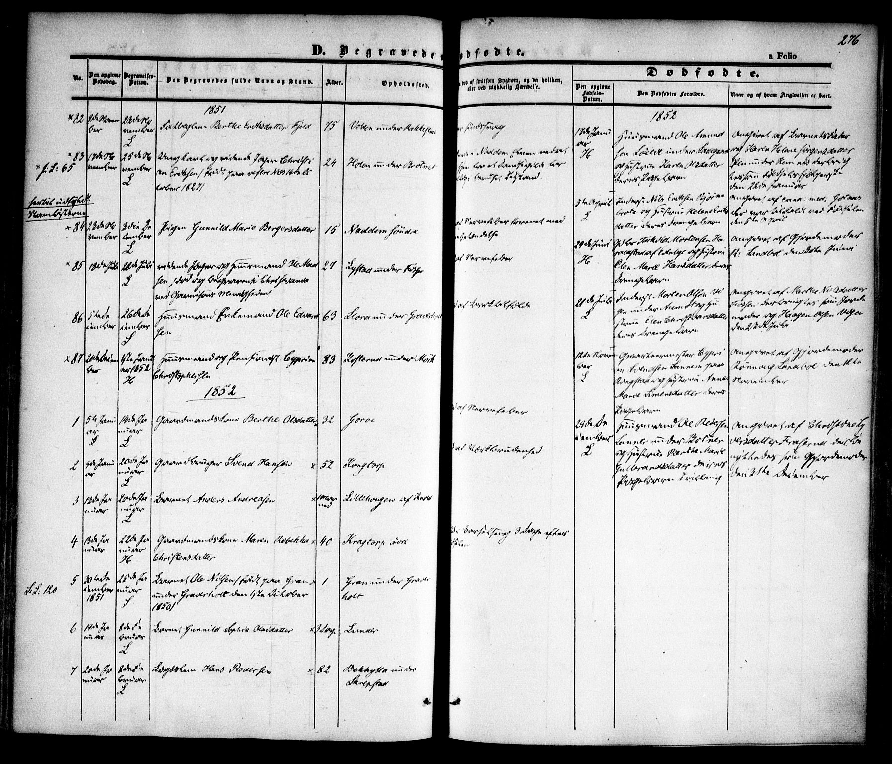 Høland prestekontor Kirkebøker, SAO/A-10346a/F/Fa/L0009: Parish register (official) no. I 9, 1846-1853, p. 276