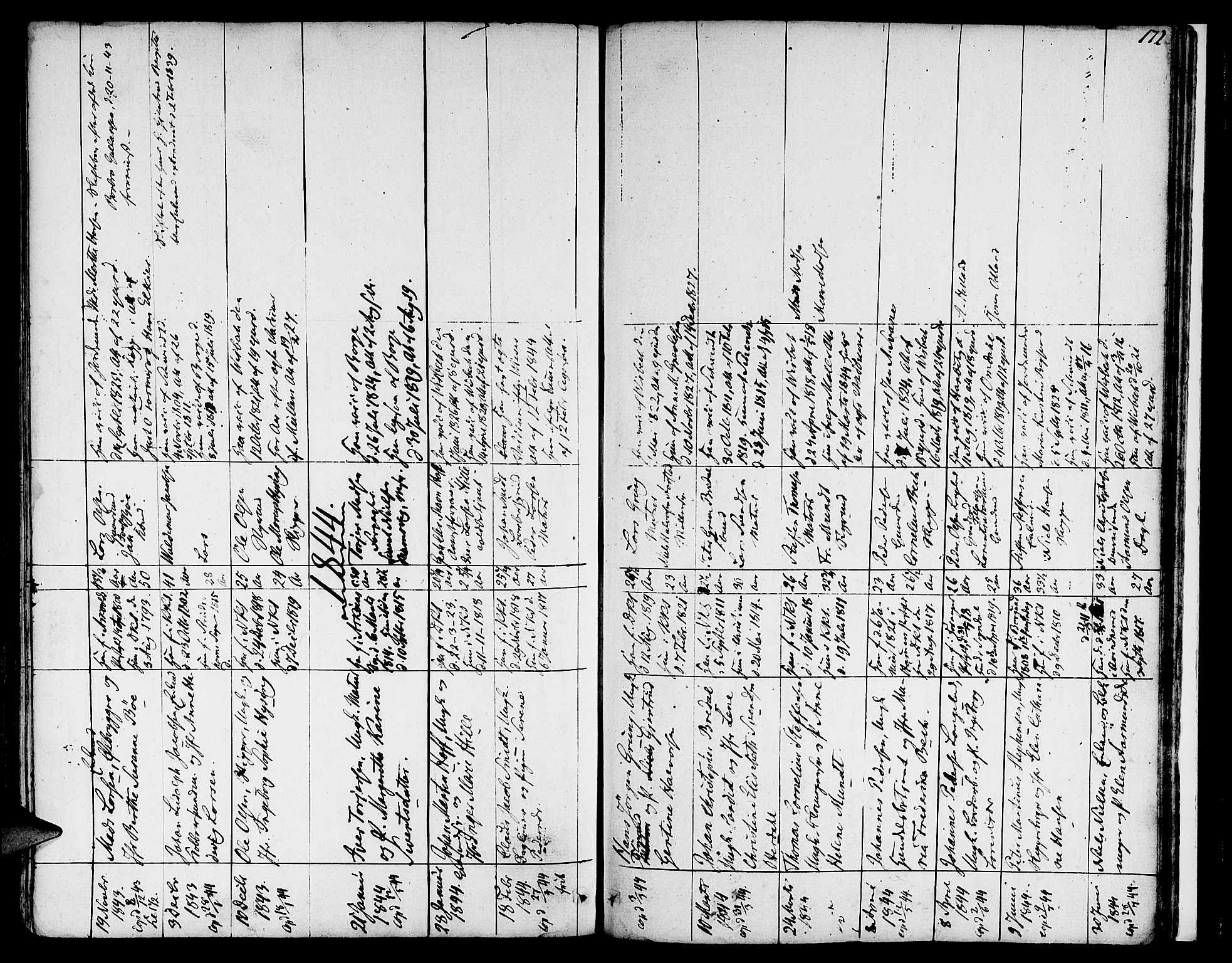 Nykirken Sokneprestembete, SAB/A-77101/H/Hab: Parish register (copy) no. A 2, 1782-1847, p. 172