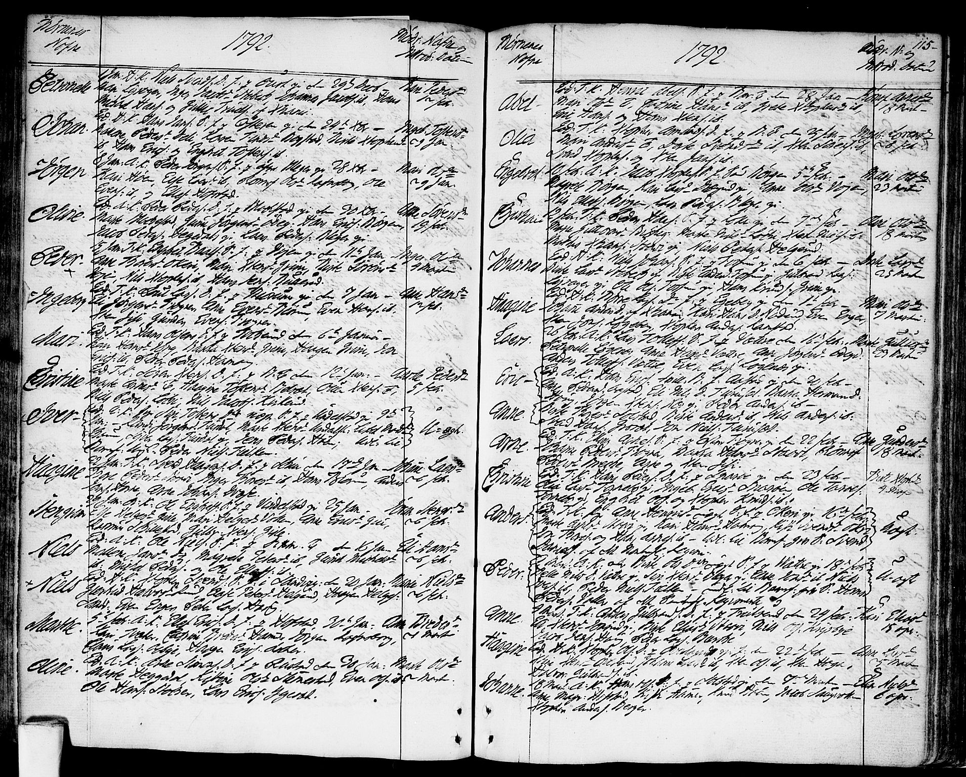 Asker prestekontor Kirkebøker, SAO/A-10256a/F/Fa/L0003: Parish register (official) no. I 3, 1767-1807, p. 115