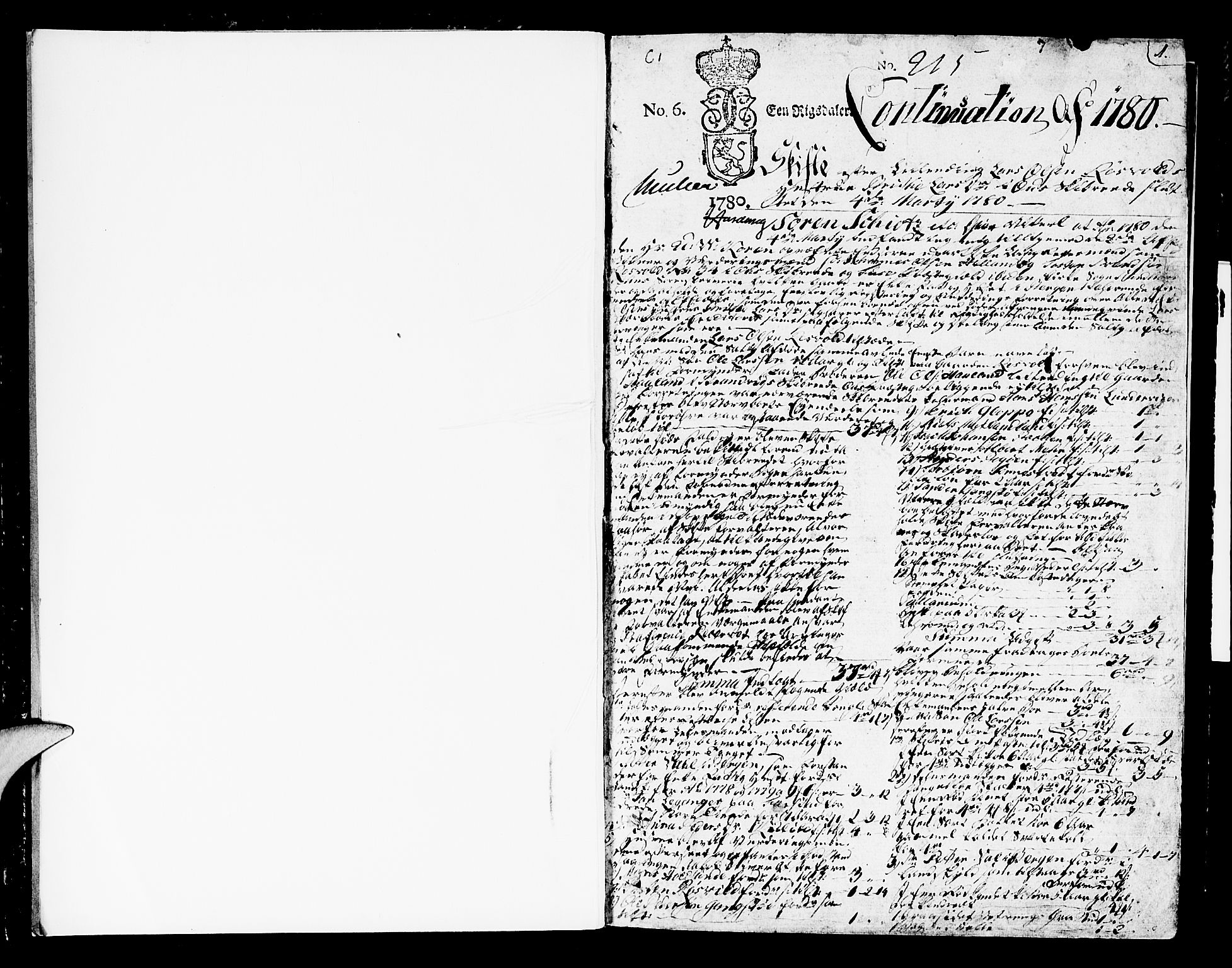 Sunnhordland sorenskrivar, SAB/A-2401/1/H/Ha/Haa/L0009: Skifteprotokollar. Register i protokoll. Fol. 639- ut, 1780-1783, p. 0b-1a