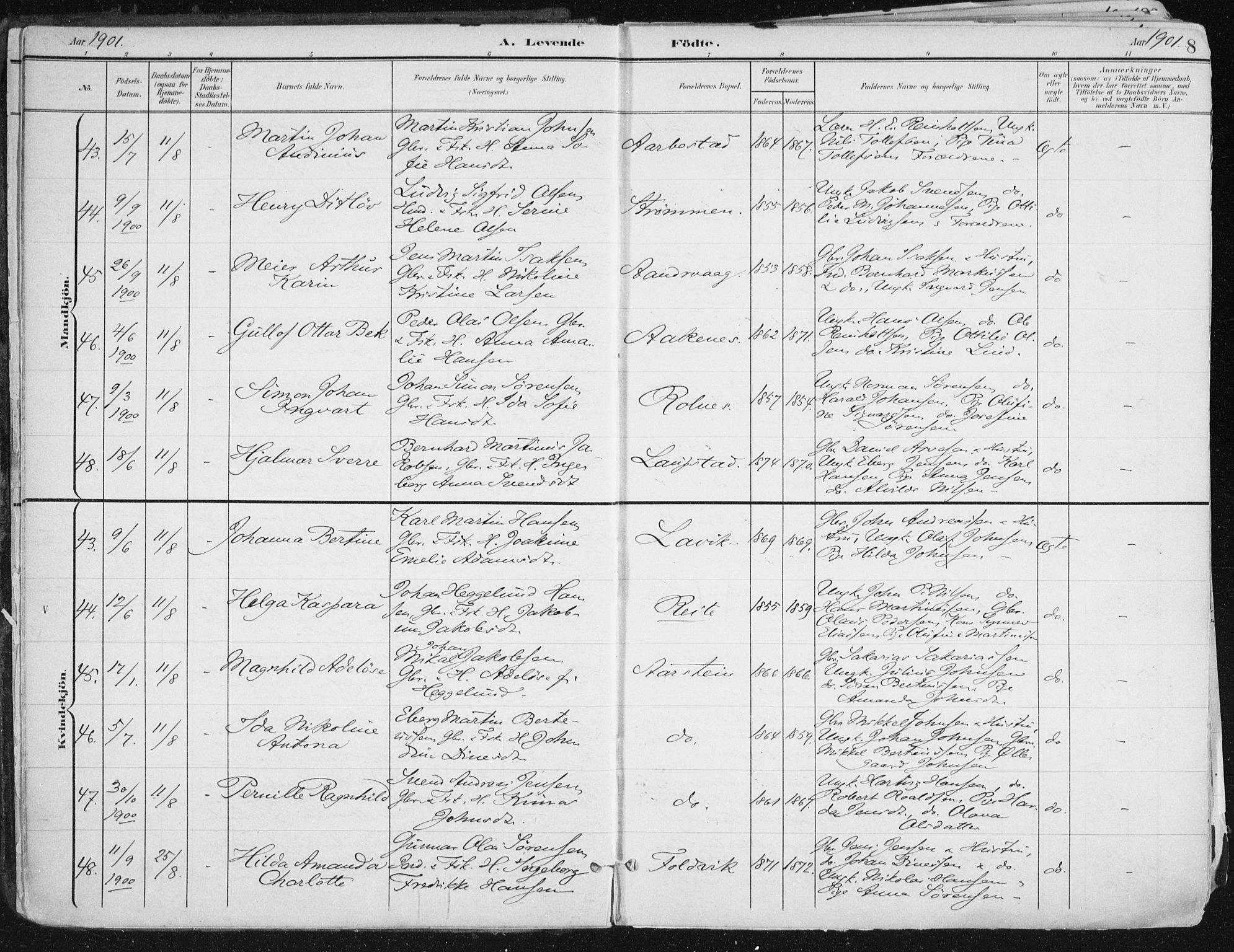 Ibestad sokneprestembete, SATØ/S-0077/H/Ha/Haa/L0017kirke: Parish register (official) no. 17, 1901-1914, p. 8