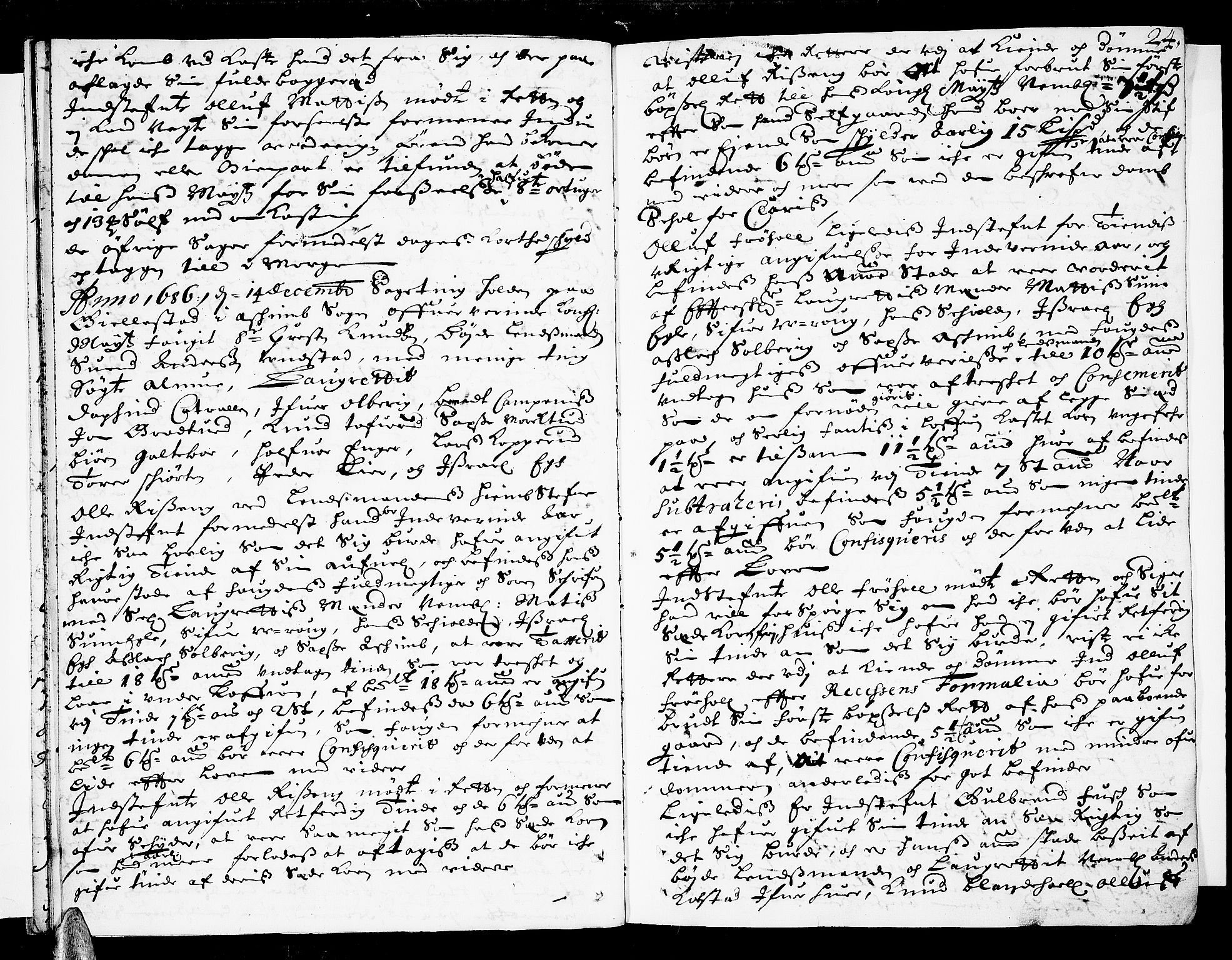 Heggen og Frøland sorenskriveri I, AV/SAO-A-11556/F/Fb/L0024: Tingbok, 1686-1690, p. 23b-24a