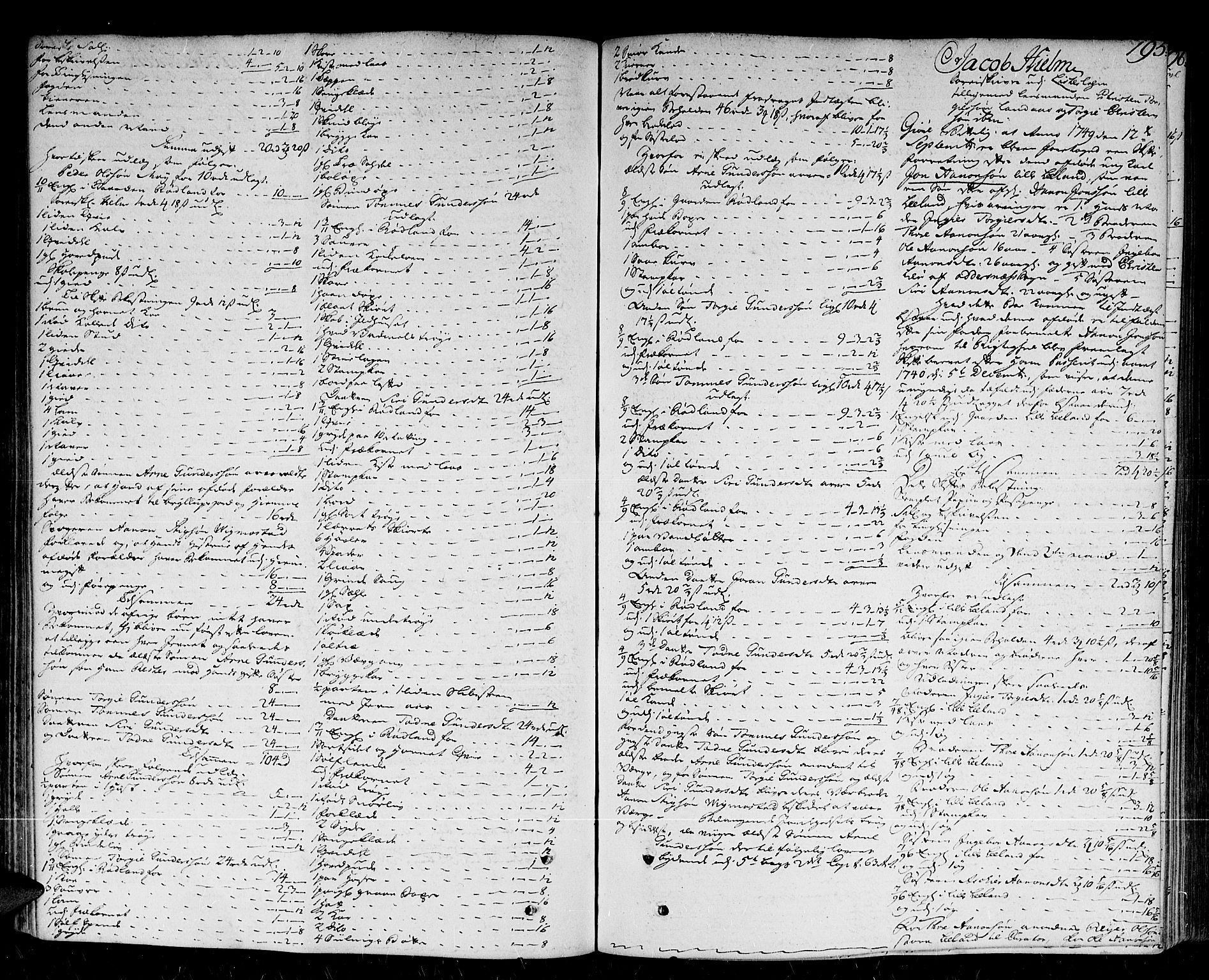 Lister sorenskriveri, AV/SAK-1221-0003/H/Hc/L0031: Skifteprotokoll nr 30a med register, 1748-1752, p. 194b-195a