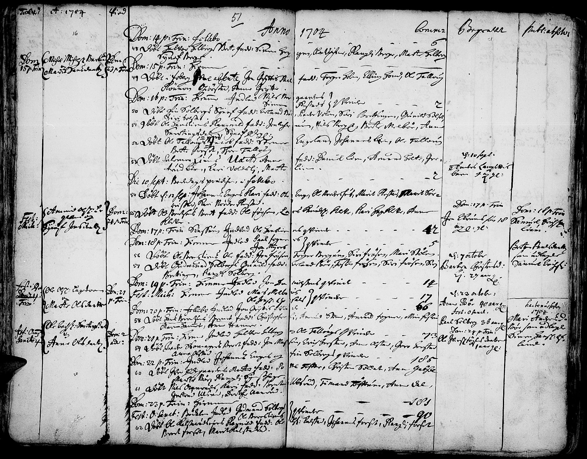 Gausdal prestekontor, SAH/PREST-090/H/Ha/Haa/L0001: Parish register (official) no. 1, 1693-1728, p. 51