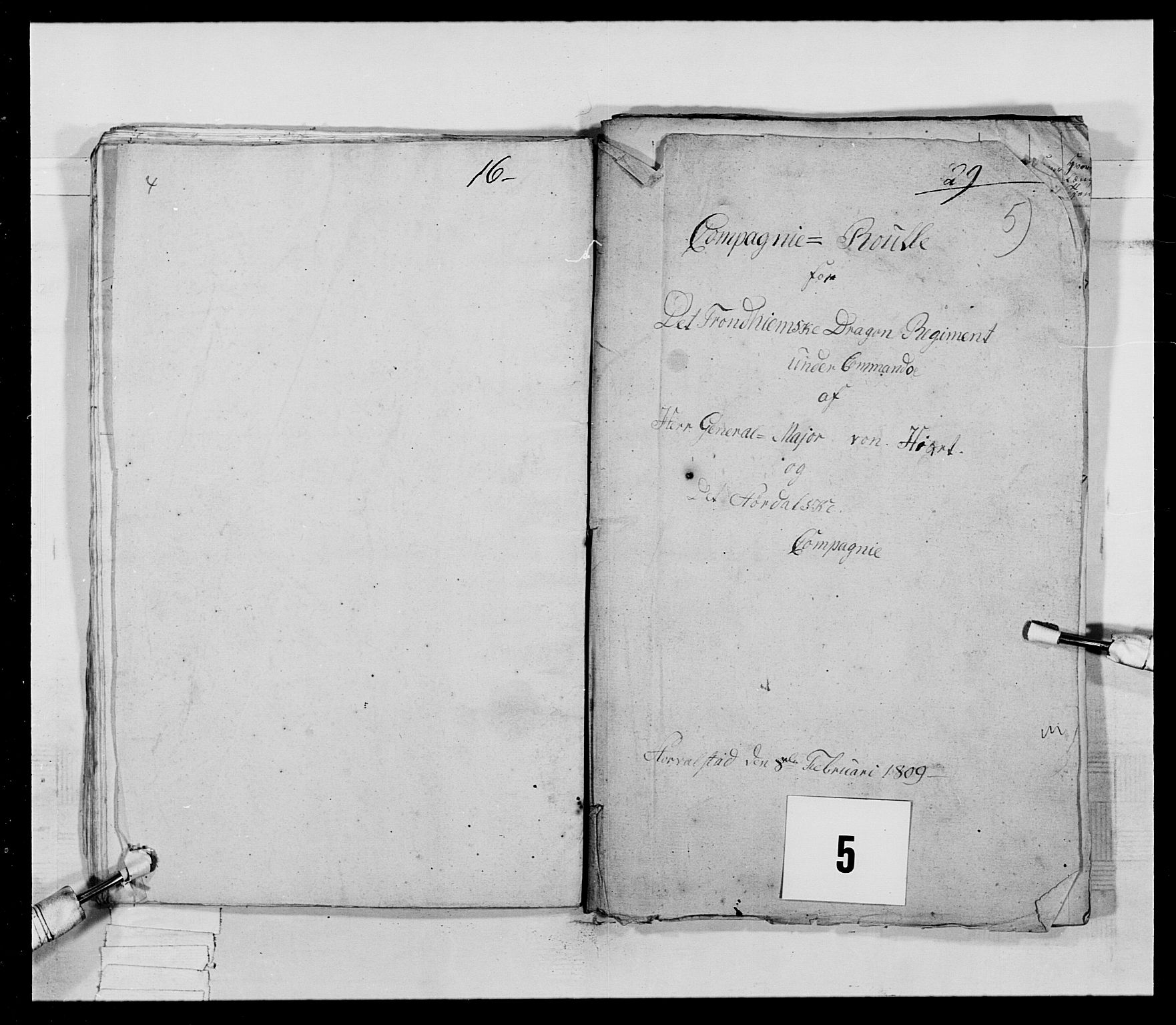 Generalitets- og kommissariatskollegiet, Det kongelige norske kommissariatskollegium, AV/RA-EA-5420/E/Eh/L0022b: Trondheimske dragonregiment, 1809-1811, p. 167