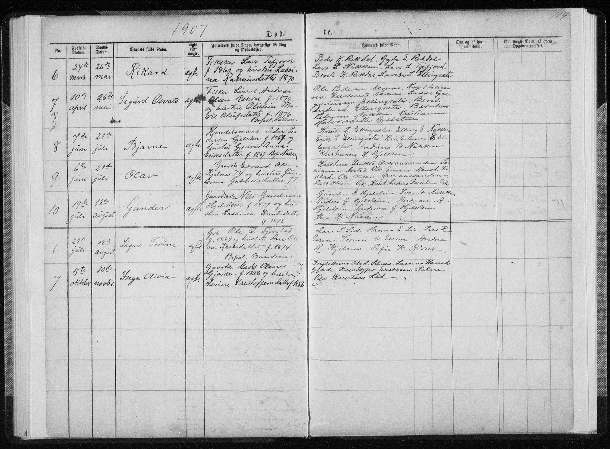Ministerialprotokoller, klokkerbøker og fødselsregistre - Møre og Romsdal, SAT/A-1454/540/L0541: Parish register (copy) no. 540C01, 1867-1920, p. 104