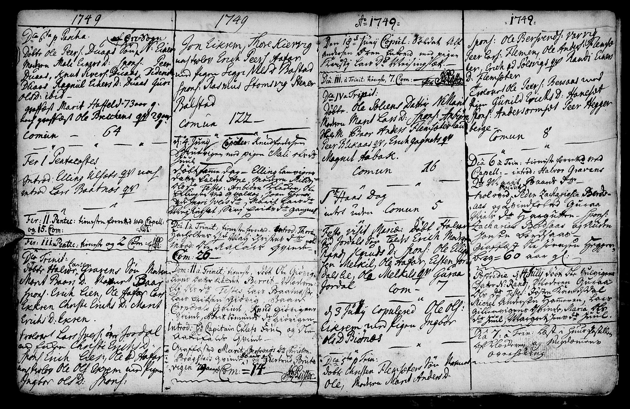 Ministerialprotokoller, klokkerbøker og fødselsregistre - Møre og Romsdal, SAT/A-1454/586/L0978: Parish register (official) no. 586A04, 1732-1751