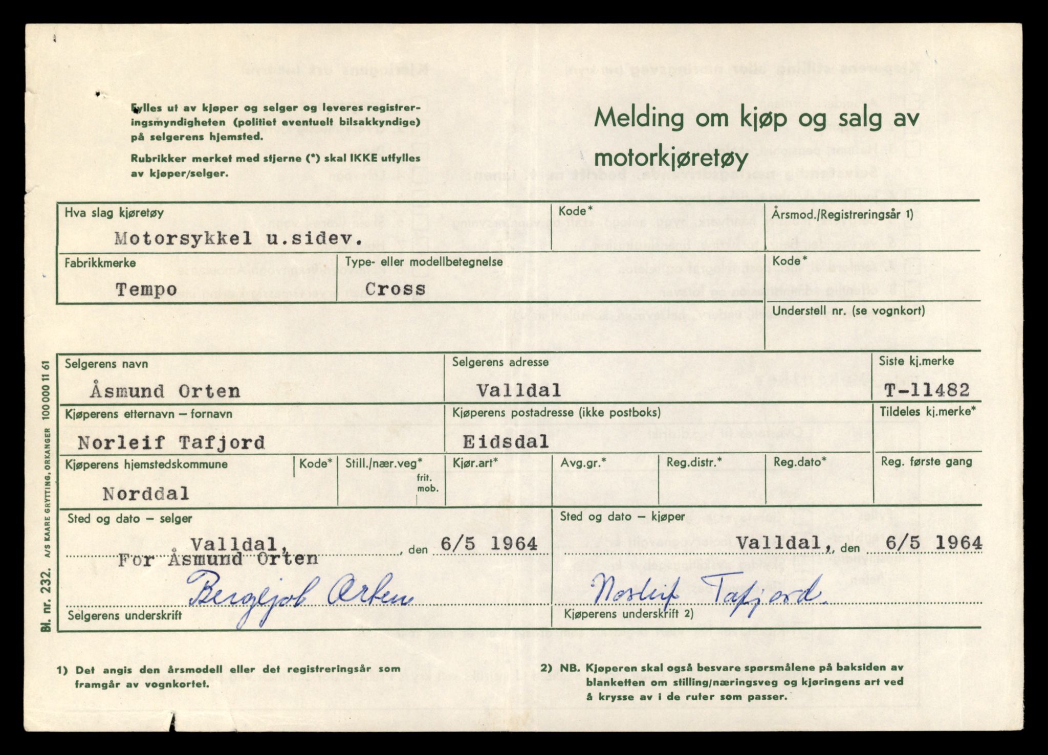 Møre og Romsdal vegkontor - Ålesund trafikkstasjon, SAT/A-4099/F/Fe/L0029: Registreringskort for kjøretøy T 11430 - T 11619, 1927-1998, p. 949