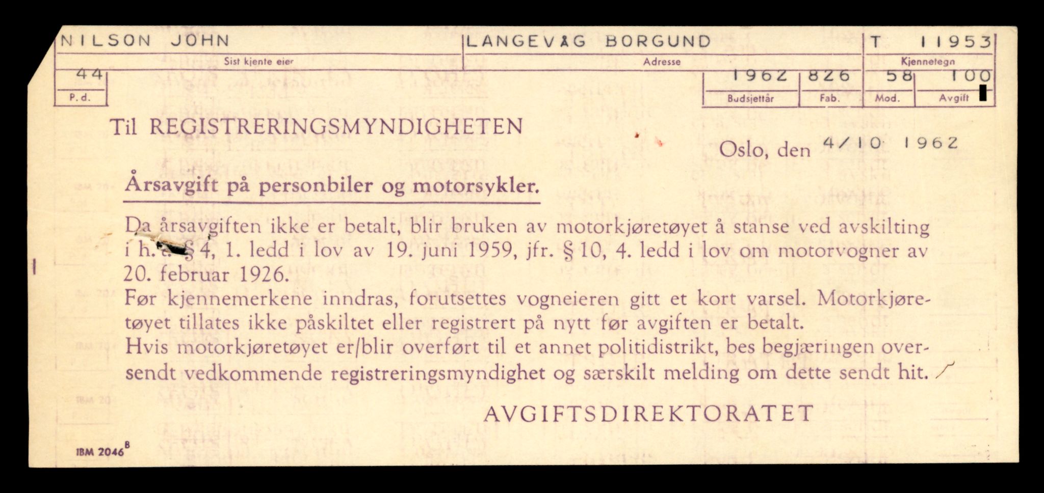 Møre og Romsdal vegkontor - Ålesund trafikkstasjon, AV/SAT-A-4099/F/Fe/L0031: Registreringskort for kjøretøy T 11800 - T 11996, 1927-1998, p. 2585