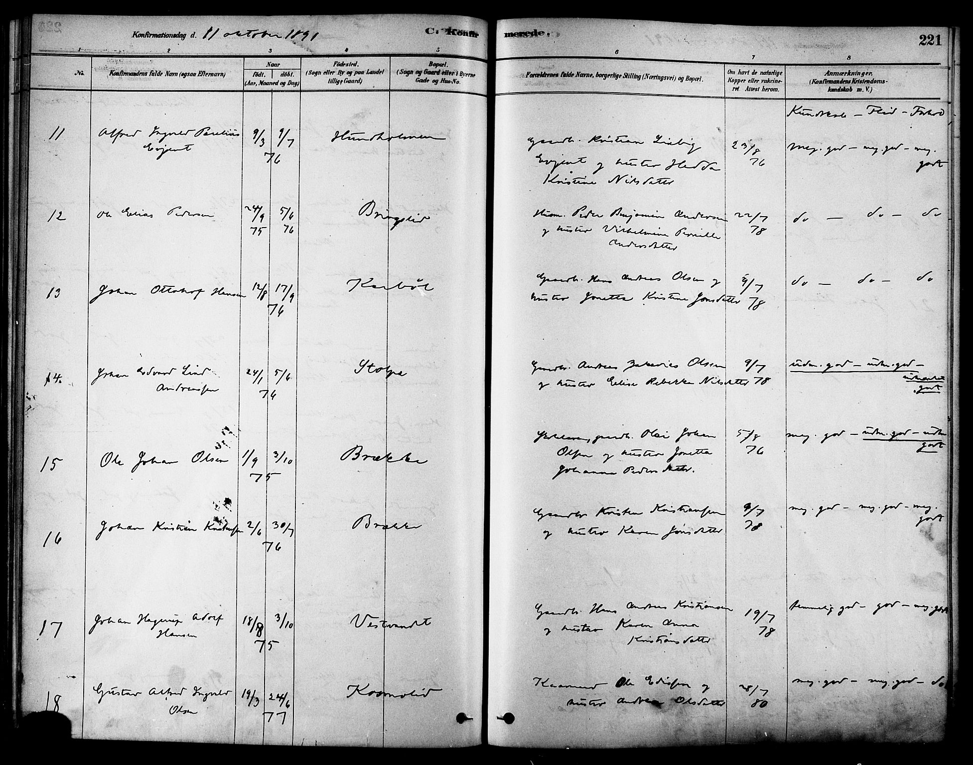 Ministerialprotokoller, klokkerbøker og fødselsregistre - Nordland, AV/SAT-A-1459/852/L0740: Parish register (official) no. 852A10, 1878-1894, p. 221