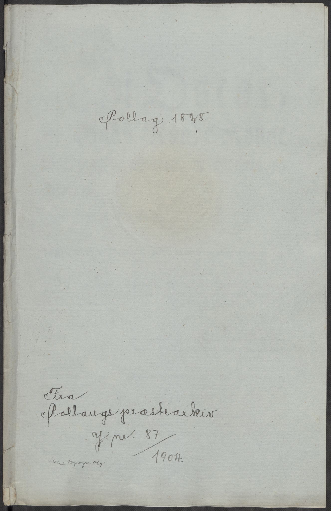 Riksarkivets diplomsamling, RA/EA-5965/F15/L0019: Prestearkiv - Buskerud og Telemark, 1618-1841, p. 99
